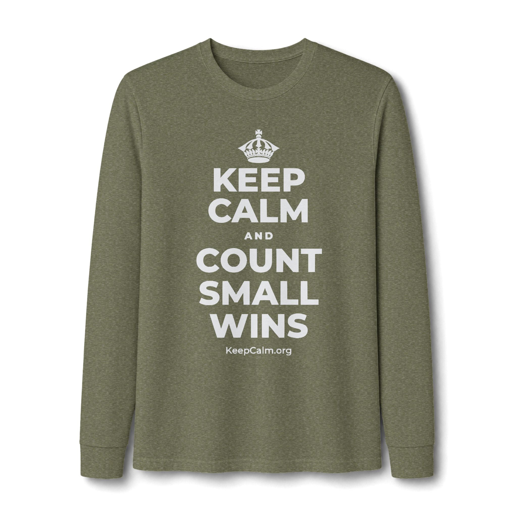 KEEP CALM AND COUNT SMALL WINS Long Sleeve Tee