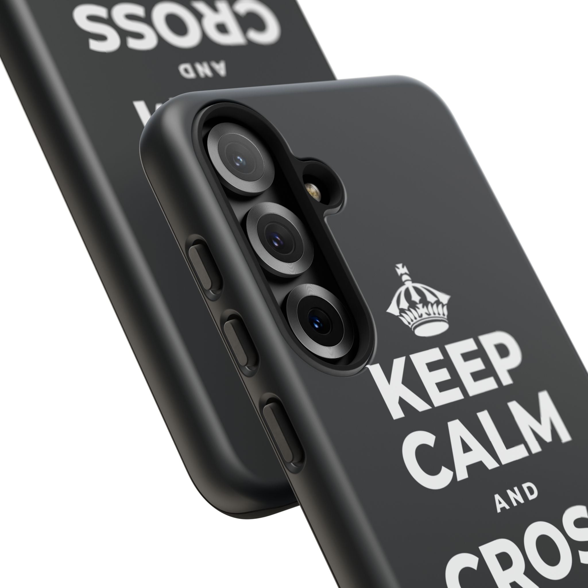 KEEP CALM AND CROSS THE MILES Phone Case (Dark)
