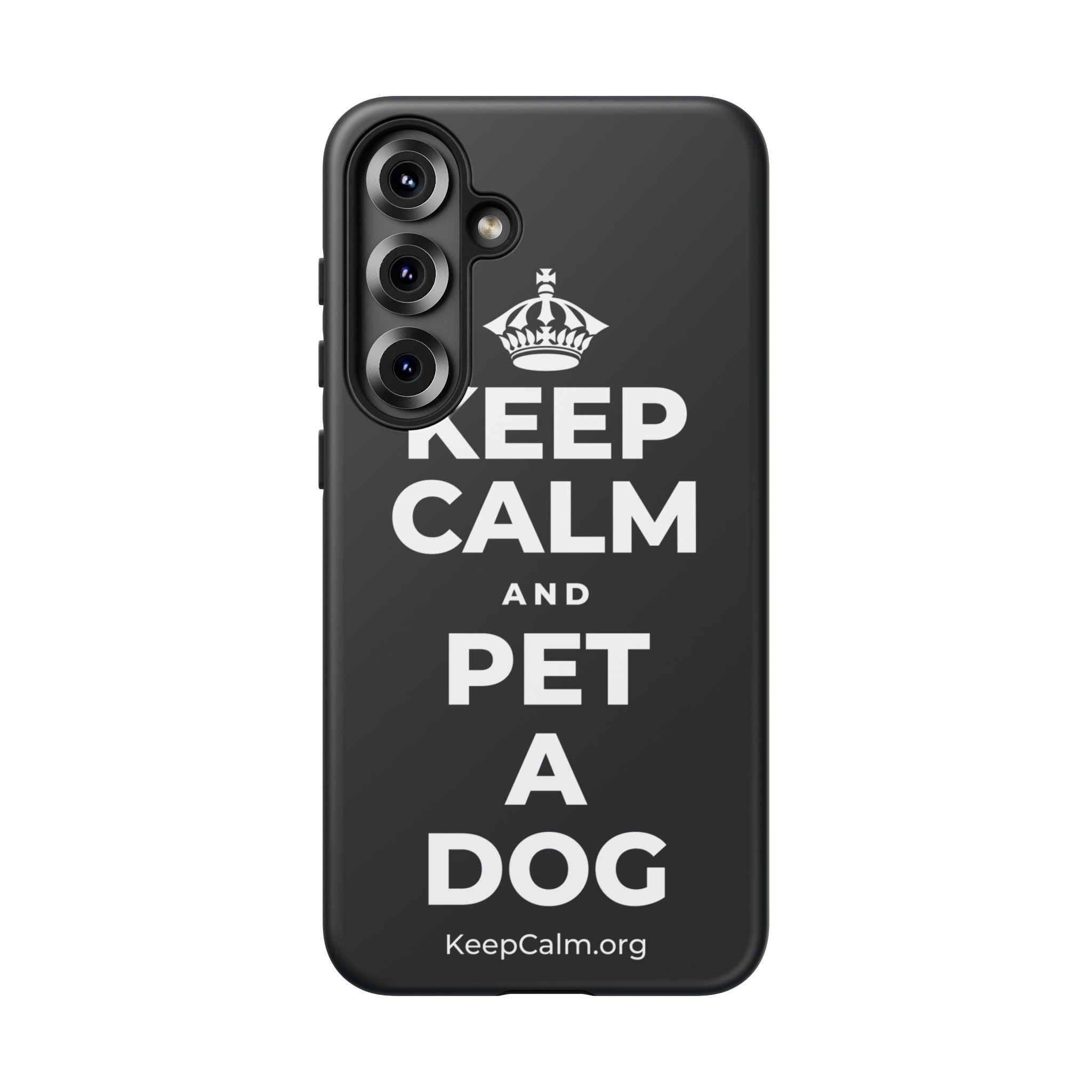 KEEP CALM AND PET A DOG Phone Case (Dark)