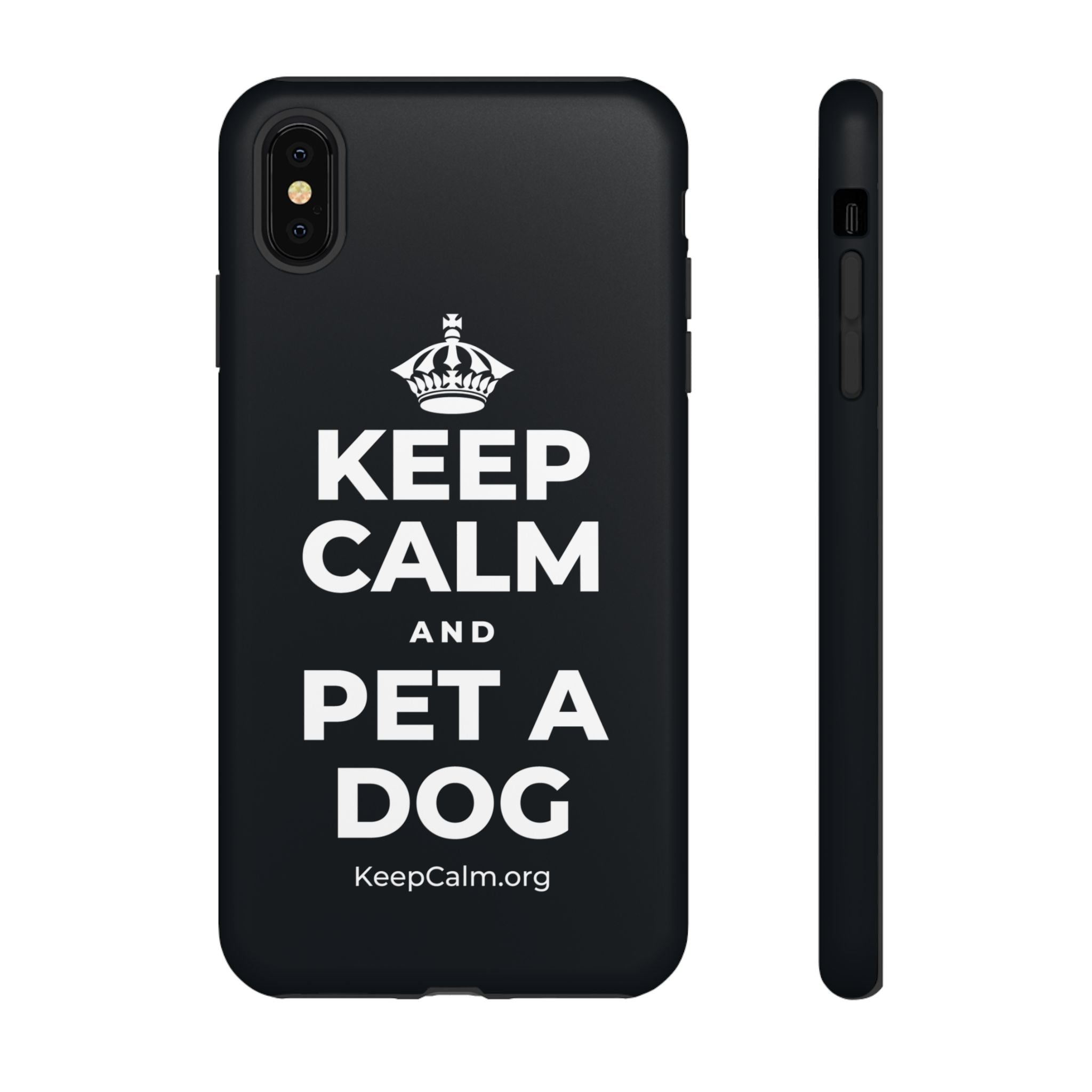 KEEP CALM AND PET A DOG Phone Case (Dark)