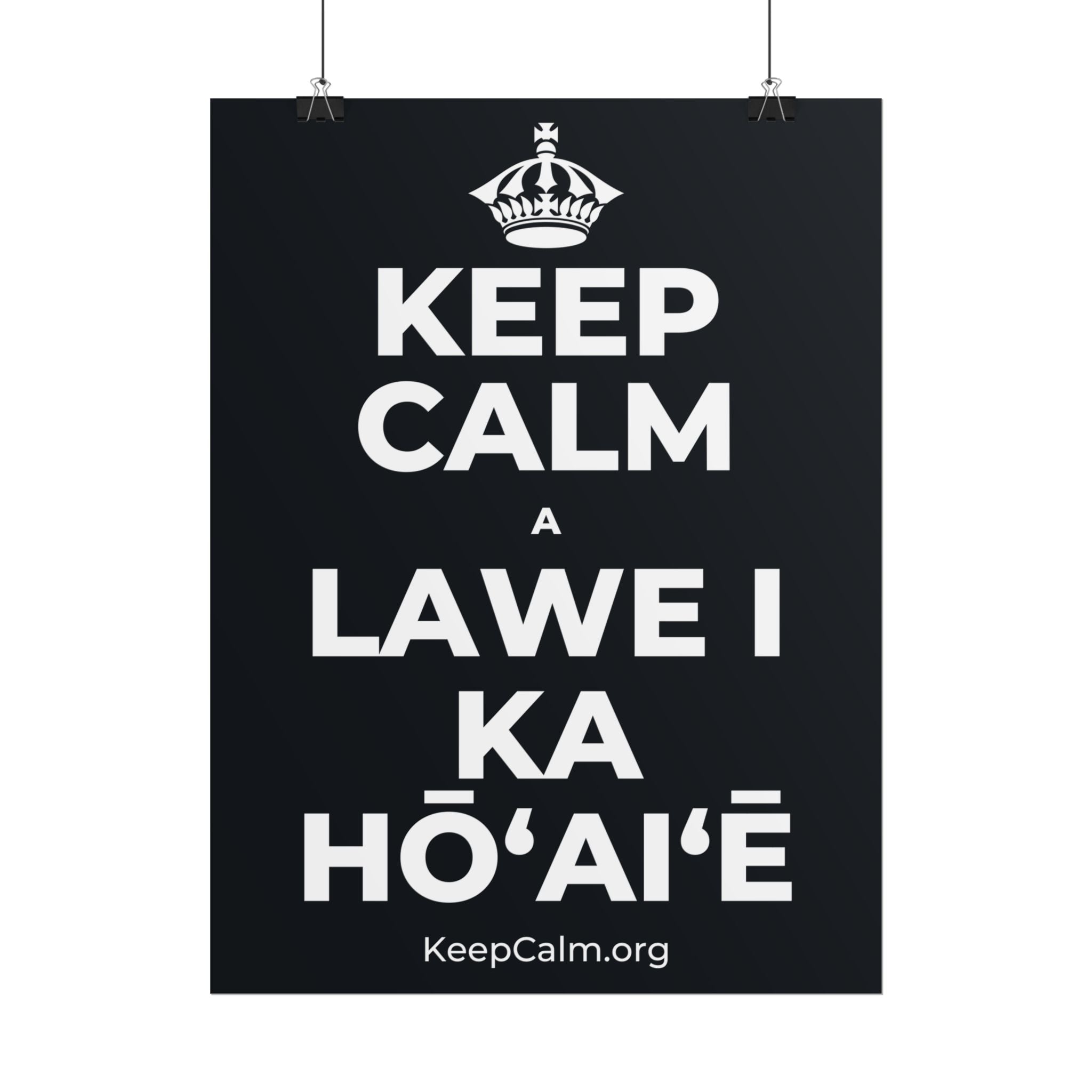 KEEP CALM A LAWE I KA HŌʻAIʻĒ Poster (Dark)
