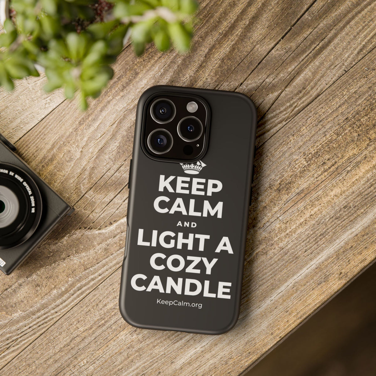 KEEP CALM AND LIGHT A COZY CANDLE Phone Case