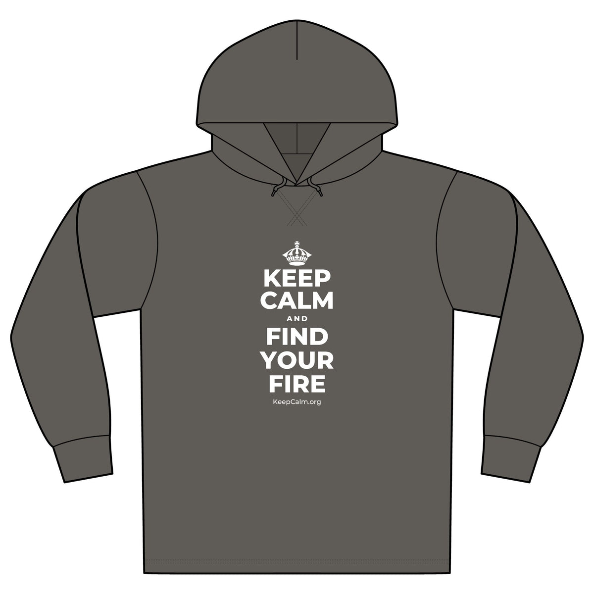 KEEP CALM AND FIND YOUR FIRE Organic Hoodie Tee