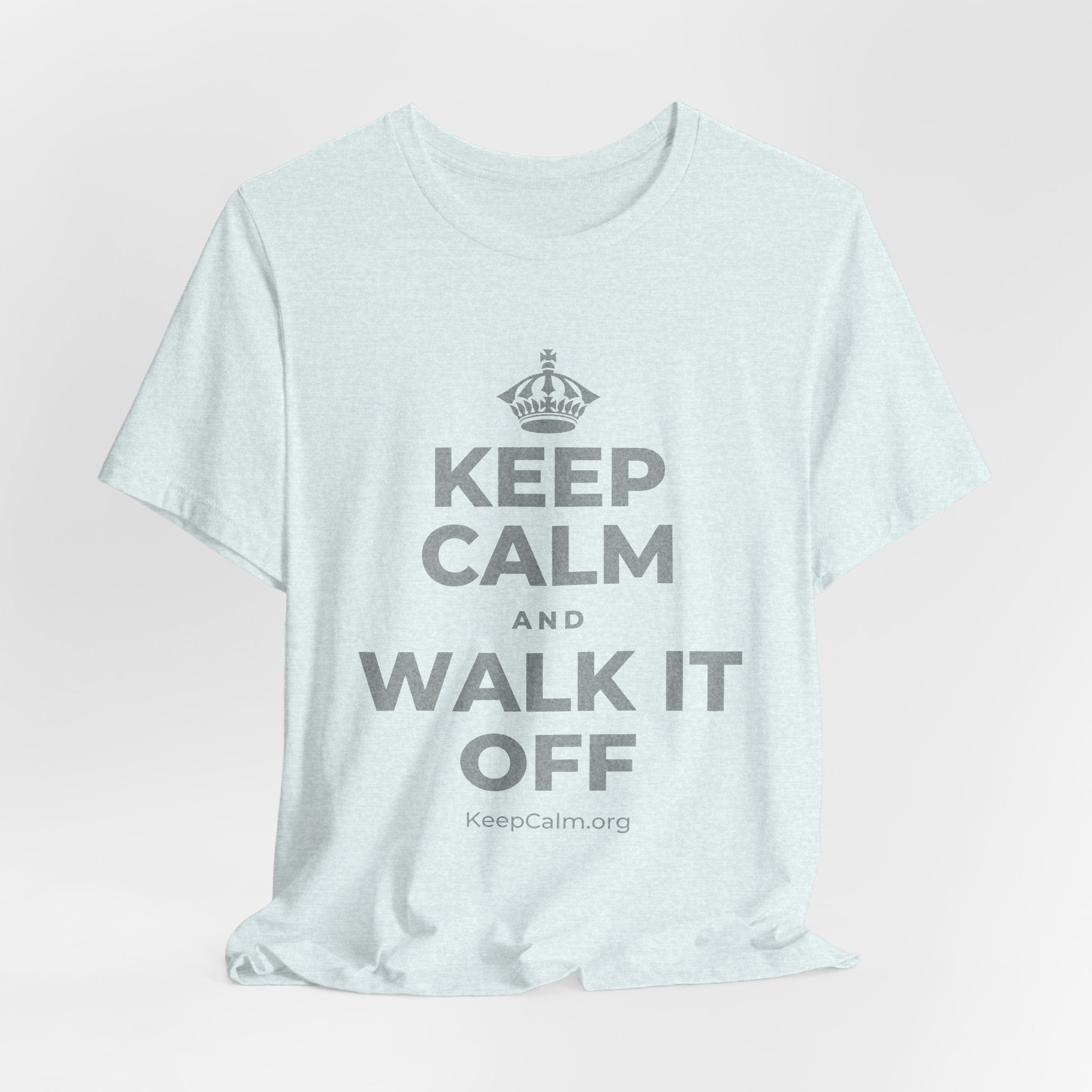 KEEP CALM AND WALK IT OFF T-Shirt (Soft Cream–Heather Mauve)