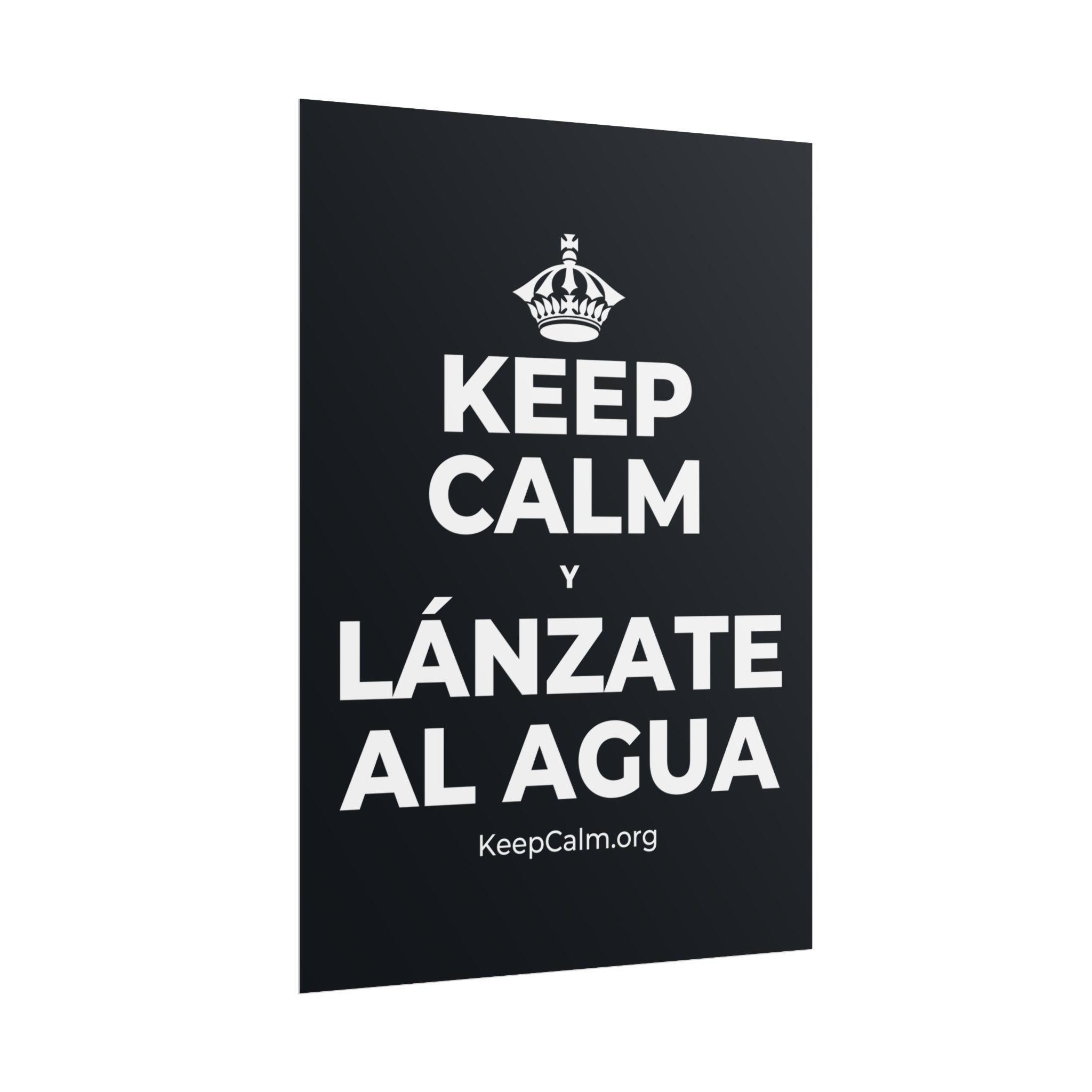 KEEP CALM Y LÁNZATE AL AGUA Poster (Dark)