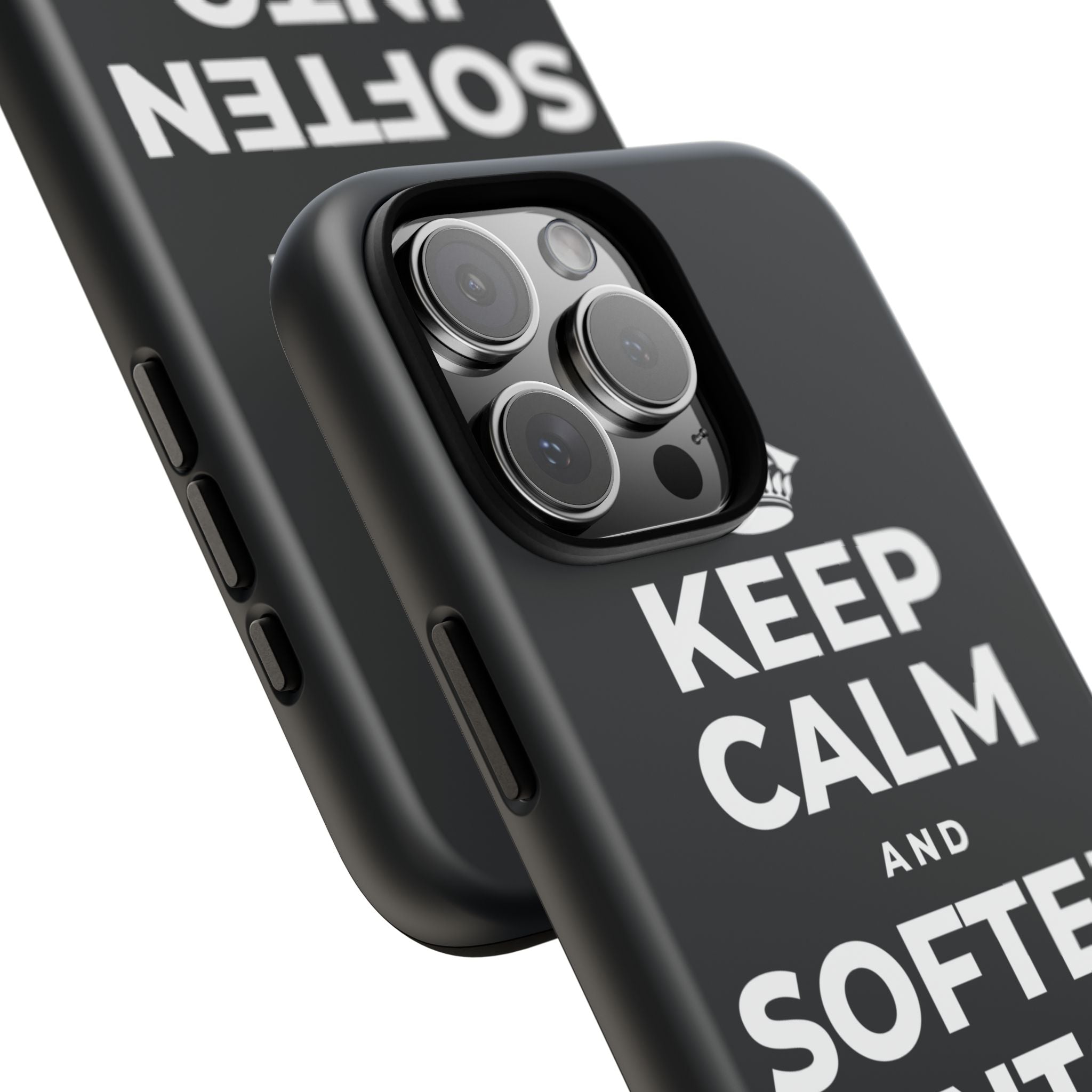 KEEP CALM AND SOFTEN INTO THE PILLOW Phone Case (Dark)