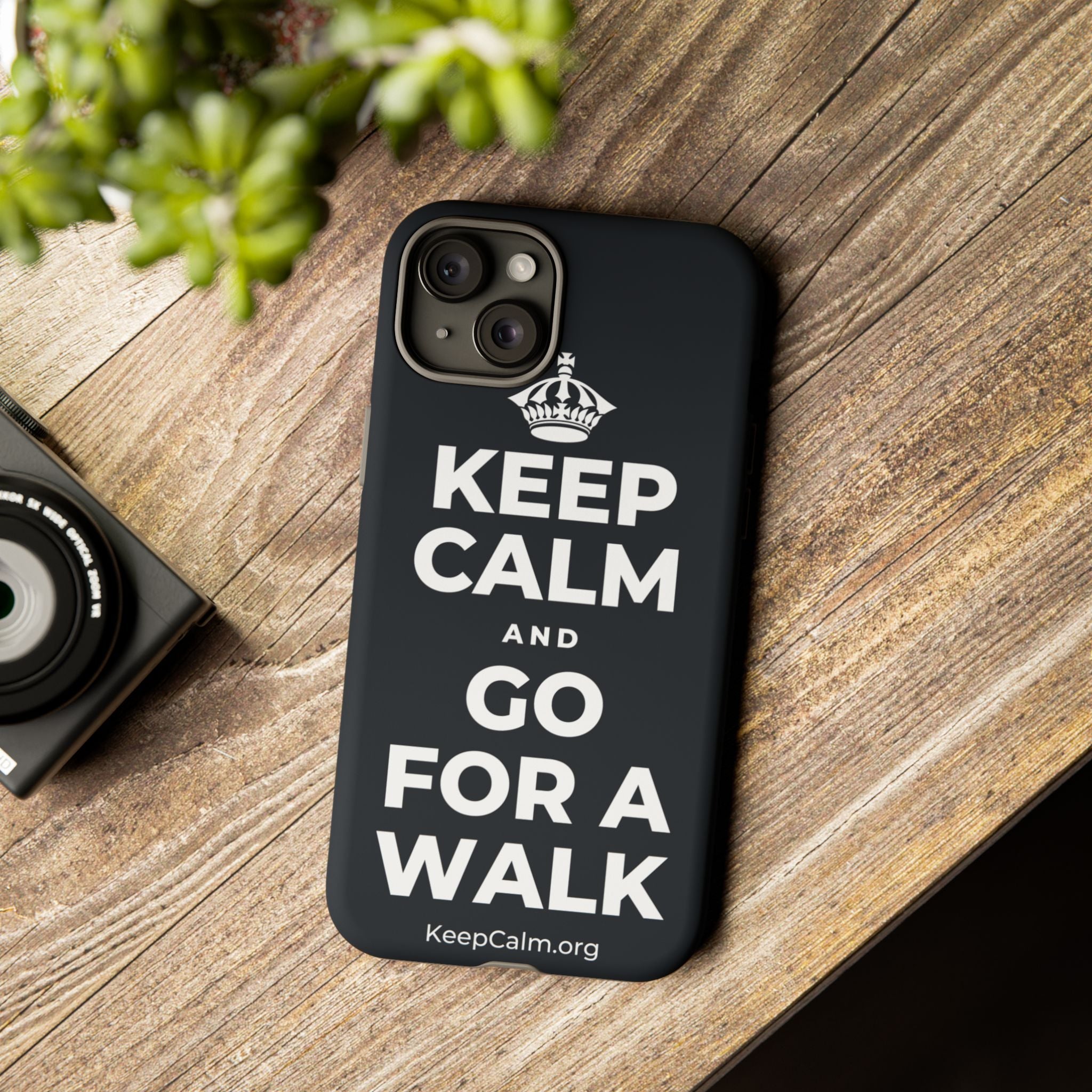 KEEP CALM AND GO FOR A WALK Phone Case (Dark)