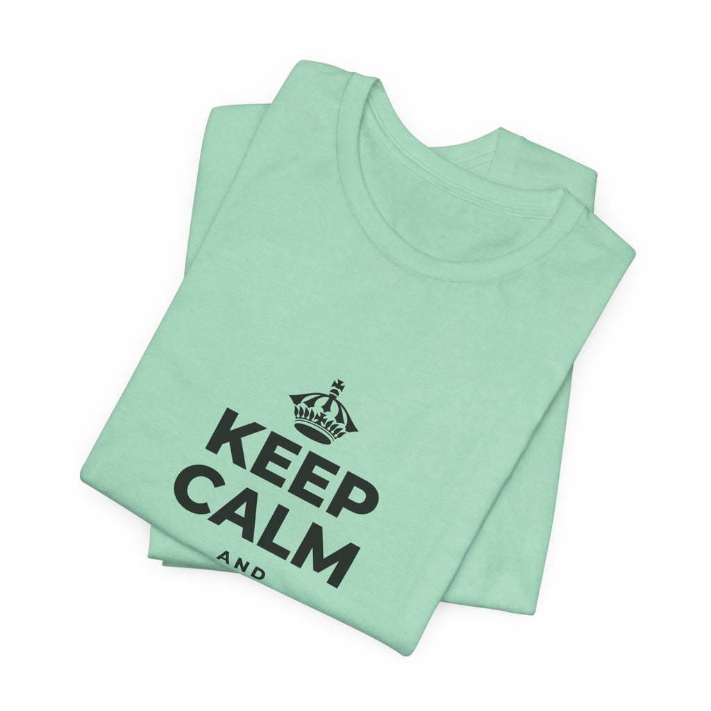 KEEP CALM AND MAKE MEMORIES T-Shirt (Baby Blue–Silver)