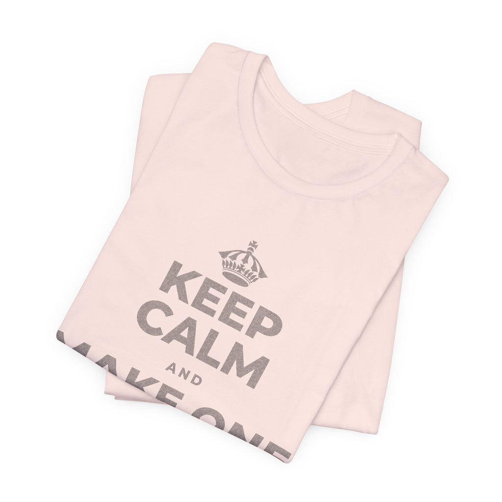 KEEP CALM AND MAKE ONE SMALL CHANGE T-Shirt (Soft Cream–Heather Mauve)