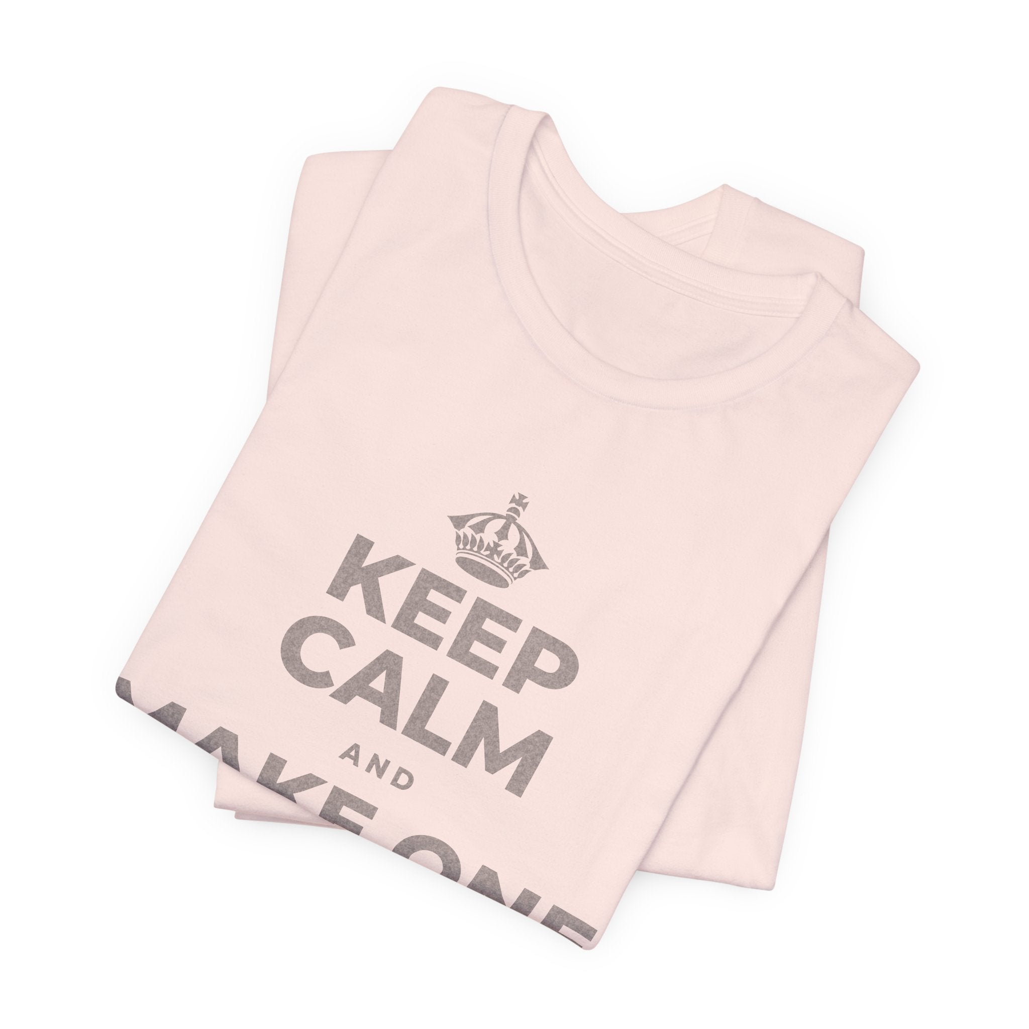 KEEP CALM AND MAKE ONE SMALL CHANGE T-Shirt (Soft Cream–Heather Mauve)