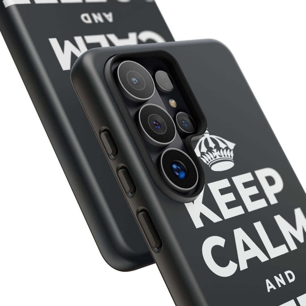 KEEP CALM AND COFFEE FIRST Phone Case (Dark)