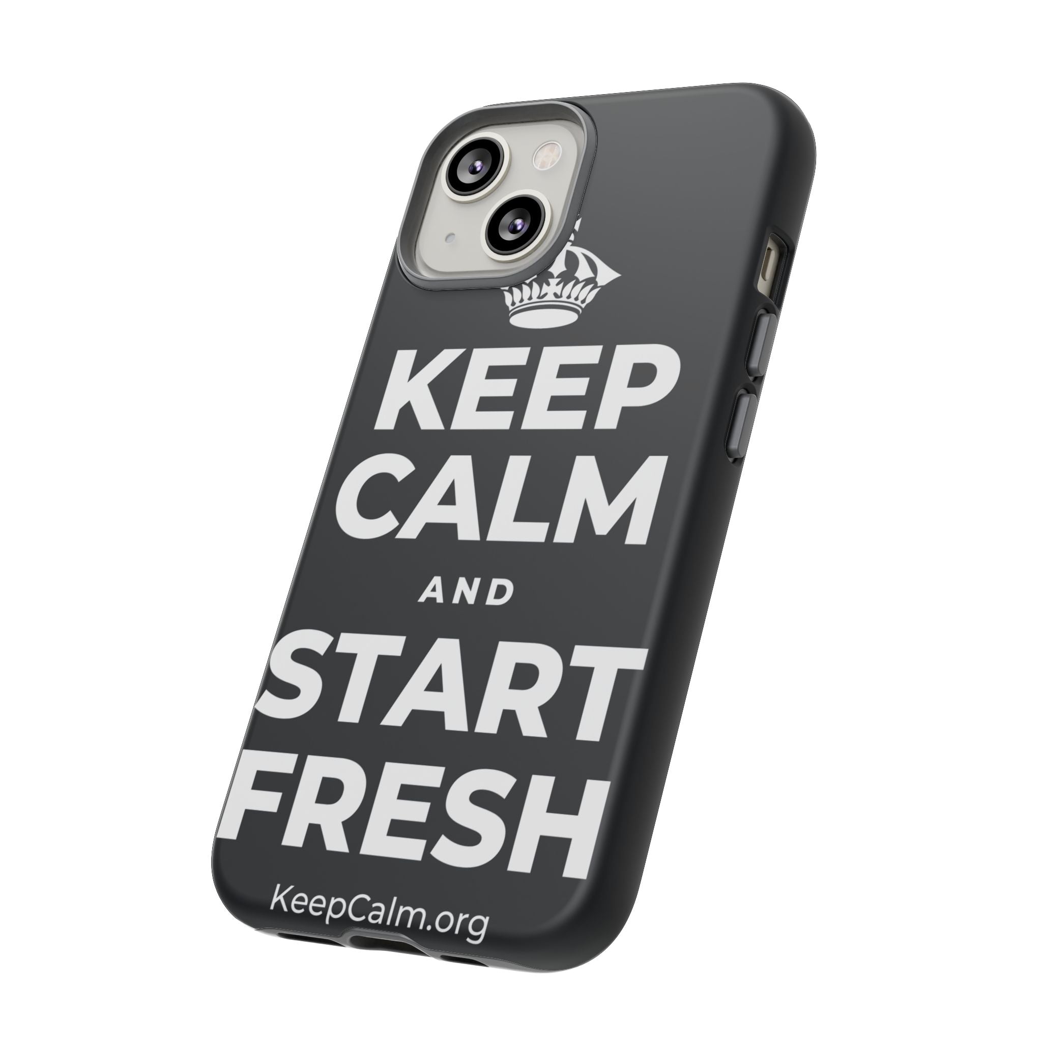KEEP CALM AND START FRESH Phone Case (Dark)