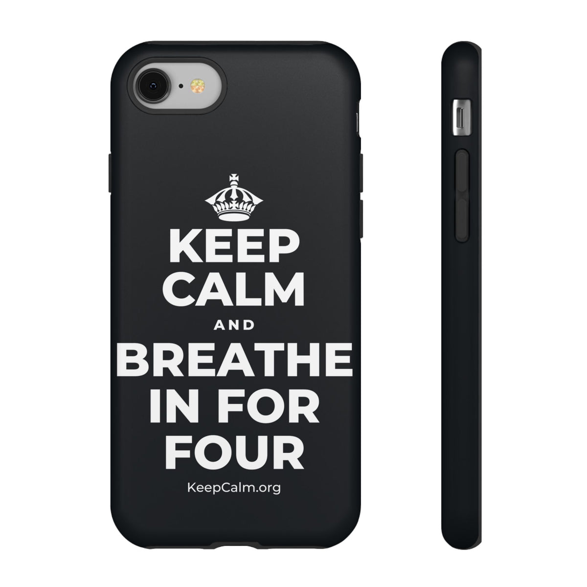 KEEP CALM AND BREATHE IN FOR FOUR Phone Case (Dark)