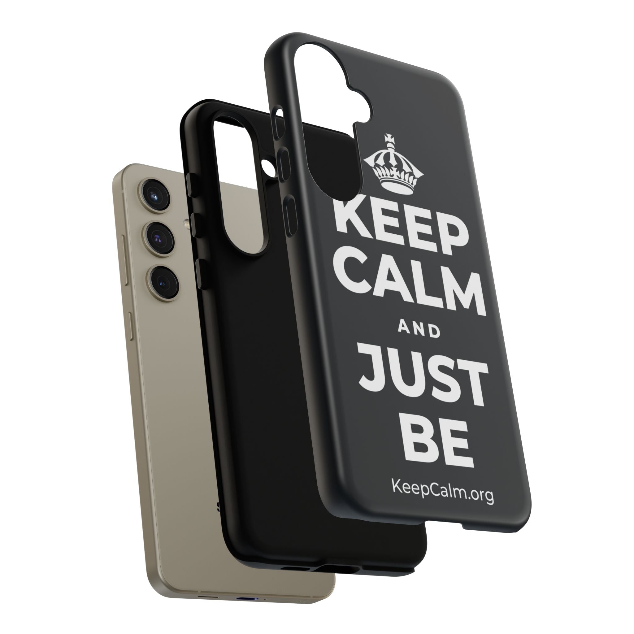 KEEP CALM AND JUST BE Phone Case (Dark)