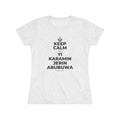 KEEP CALM DA YI ƘARAMIN JERIN ABUBUWA Women's Tri-Blend Tee