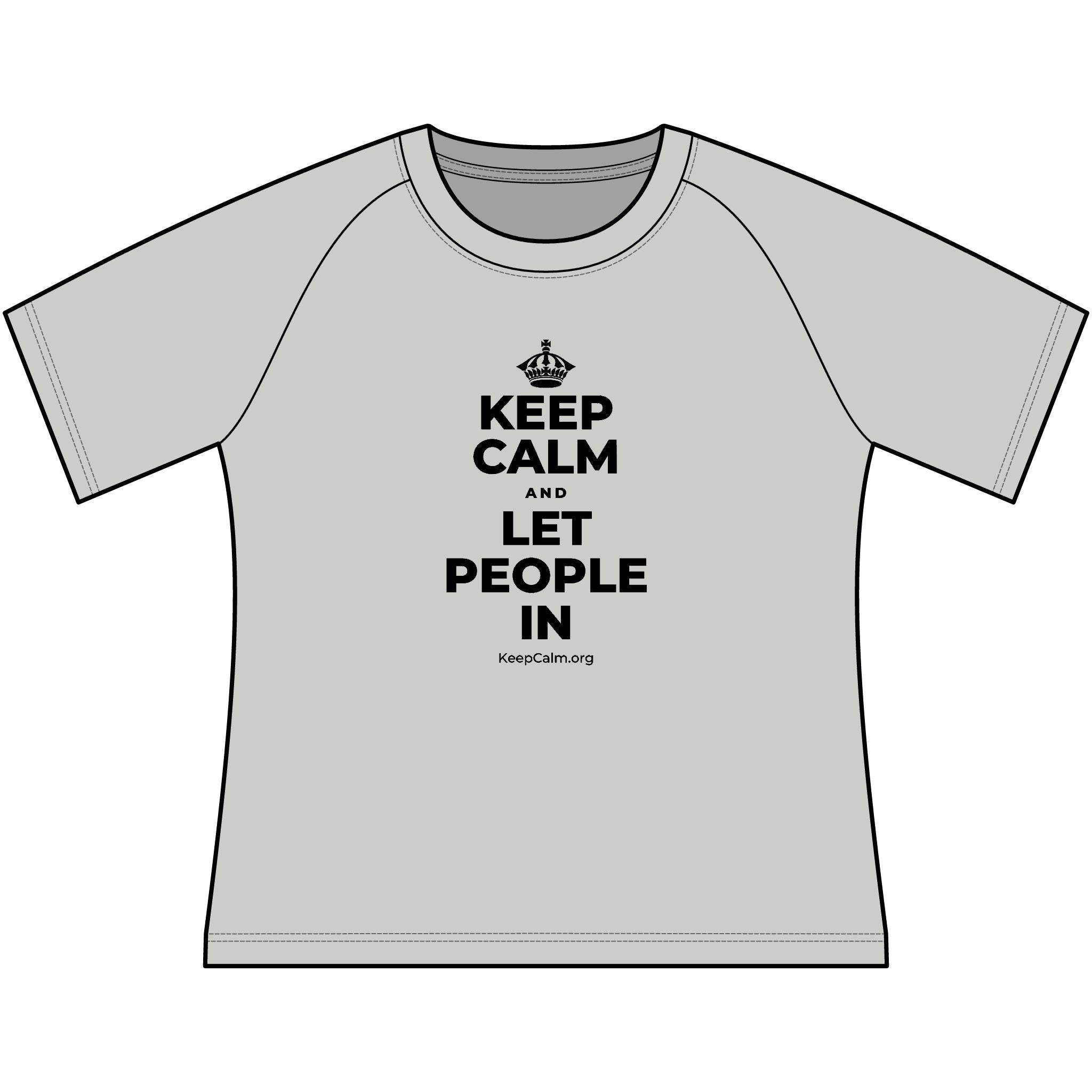 KEEP CALM AND LET PEOPLE IN Women's Raglan Tee