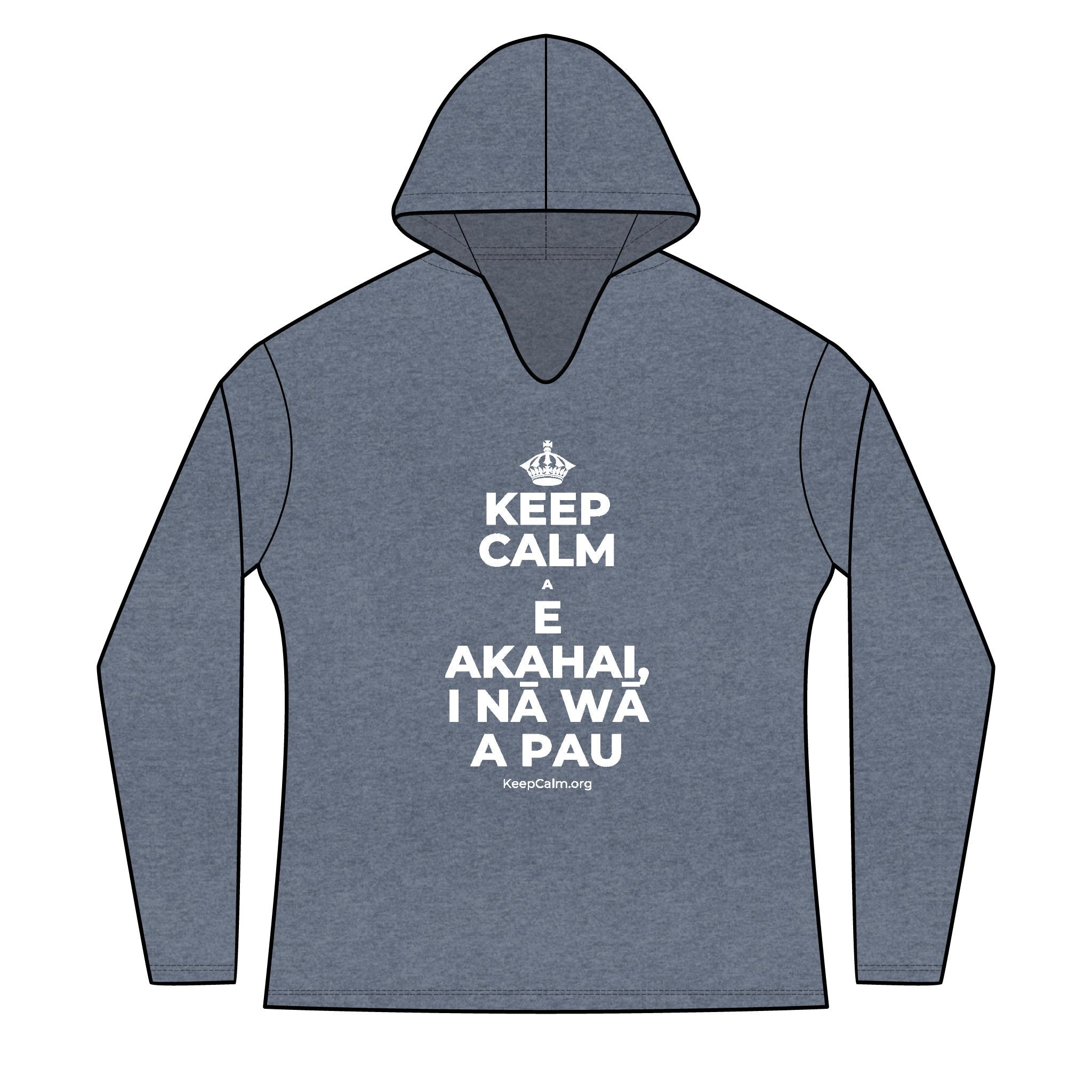 KEEP CALM A E AKAHAI, I NĀ WĀ A PAU Women's Long Sleeve Hoodie