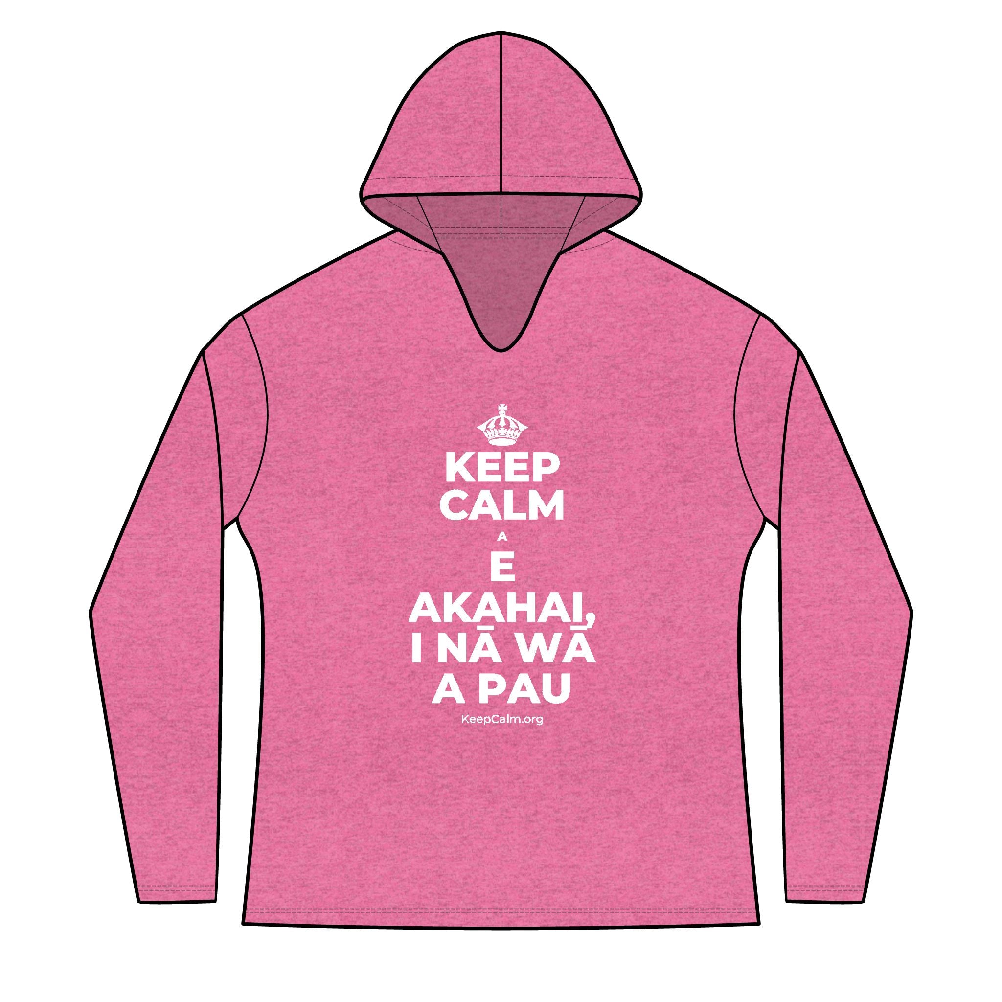 KEEP CALM A E AKAHAI, I NĀ WĀ A PAU Women's Long Sleeve Hoodie