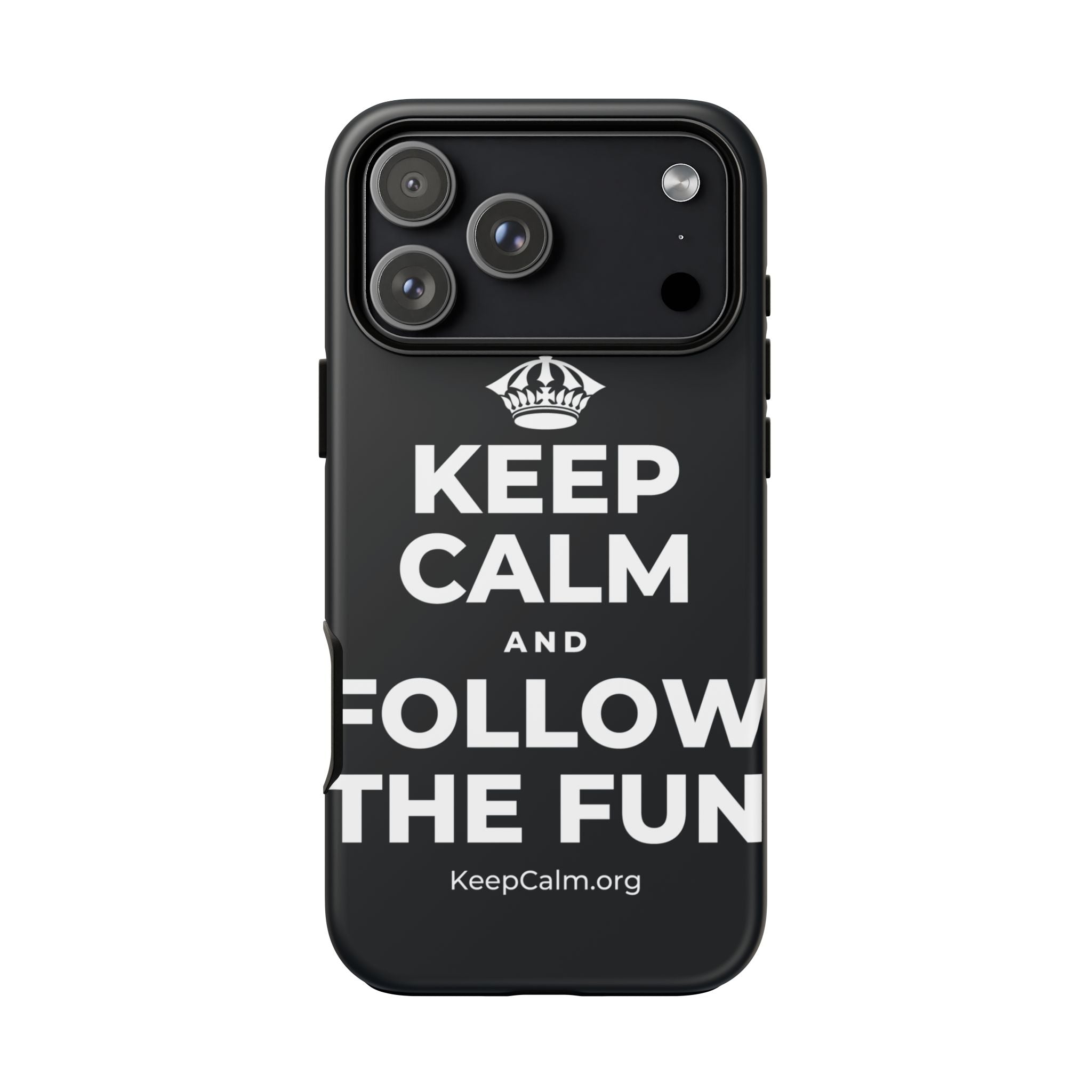 KEEP CALM AND FOLLOW THE FUN Phone Case (Dark)