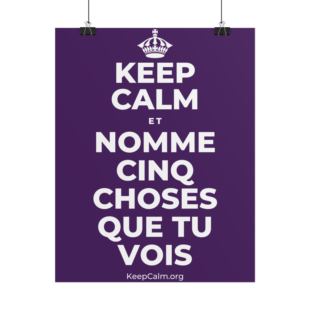 KEEP CALM ET NOMME CINQ CHOSES QUE TU VOIS Poster