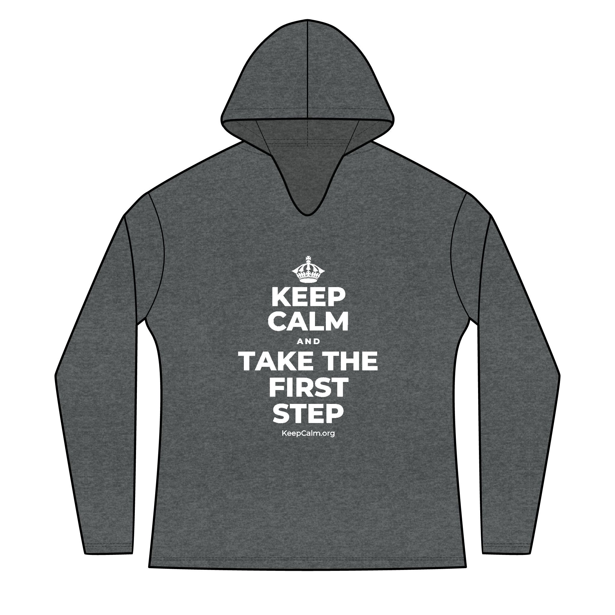 KEEP CALM AND TAKE THE FIRST STEP Women's Long Sleeve Hoodie