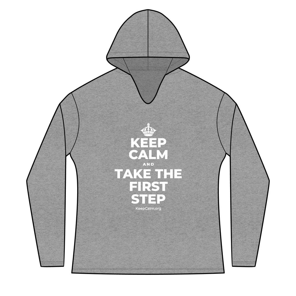KEEP CALM AND TAKE THE FIRST STEP Women's Long Sleeve Hoodie