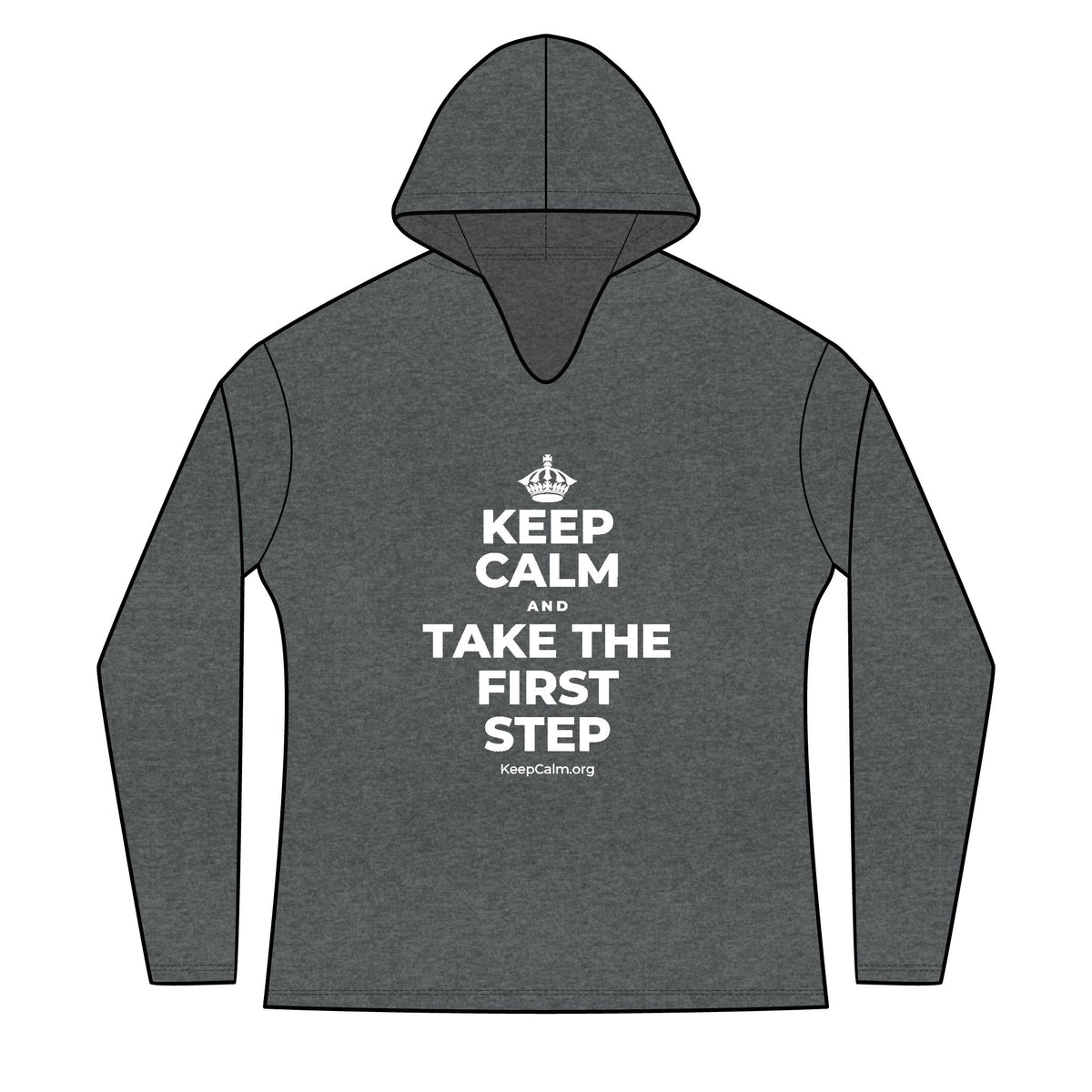 KEEP CALM AND TAKE THE FIRST STEP Women's Long Sleeve Hoodie