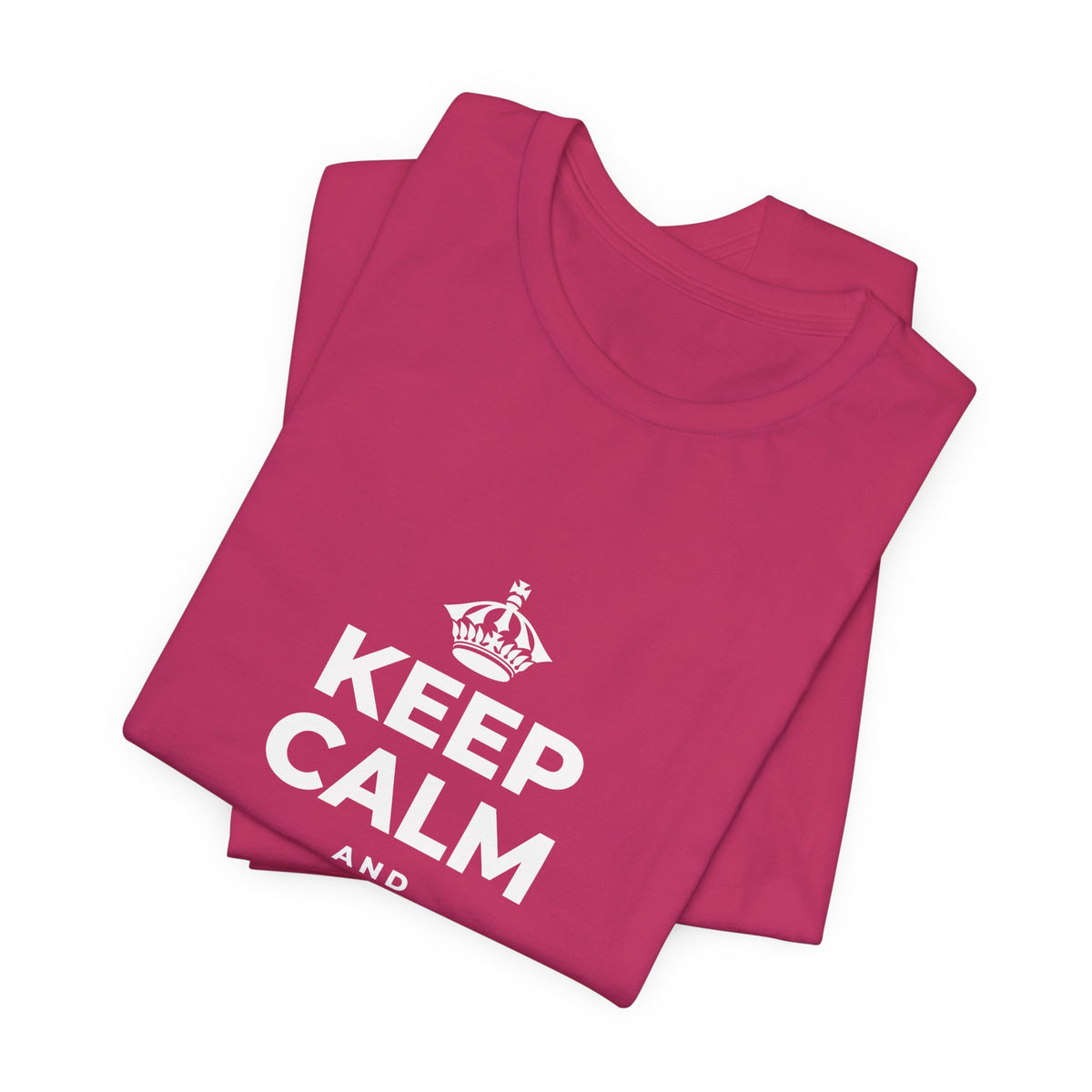 KEEP CALM AND GLOW TOGETHER T-Shirt (Baby Blue–Silver)