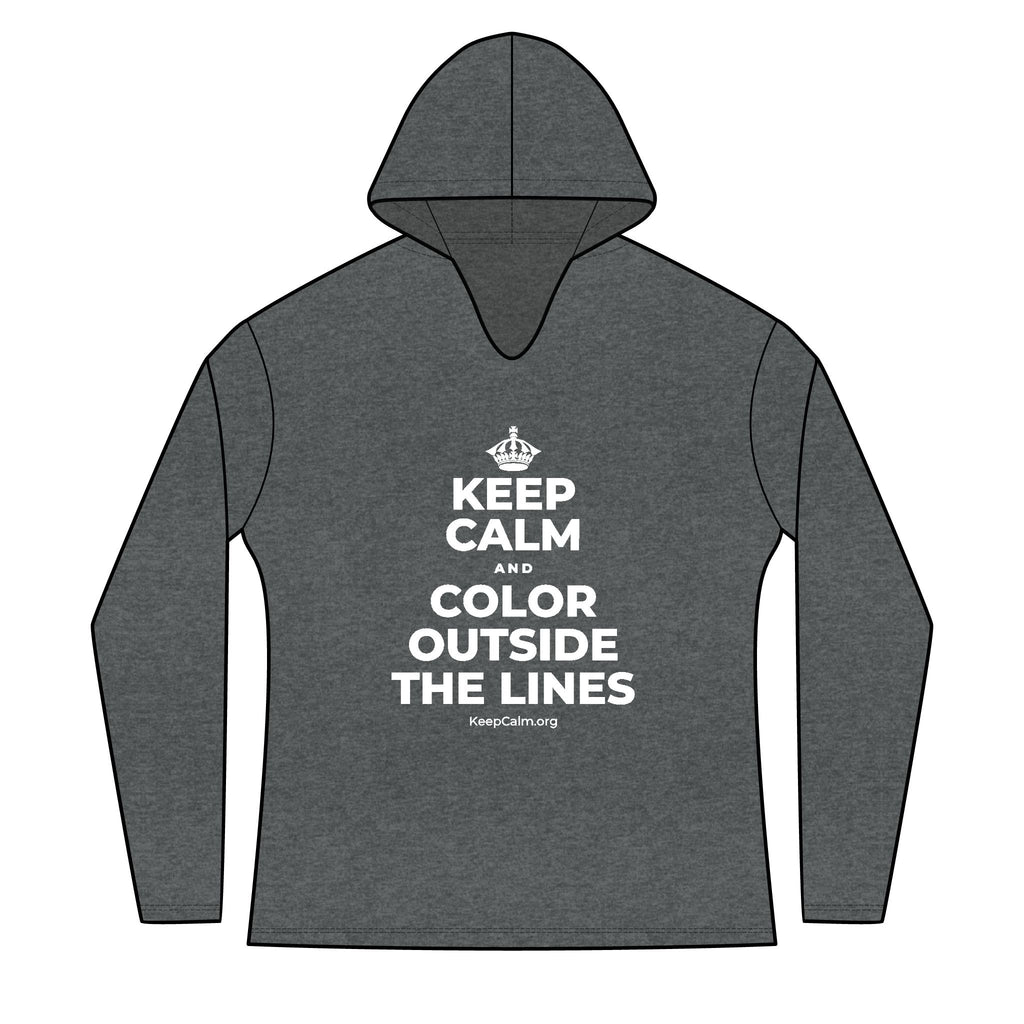 KEEP CALM AND COLOR OUTSIDE THE LINES Women's Long Sleeve Hoodie