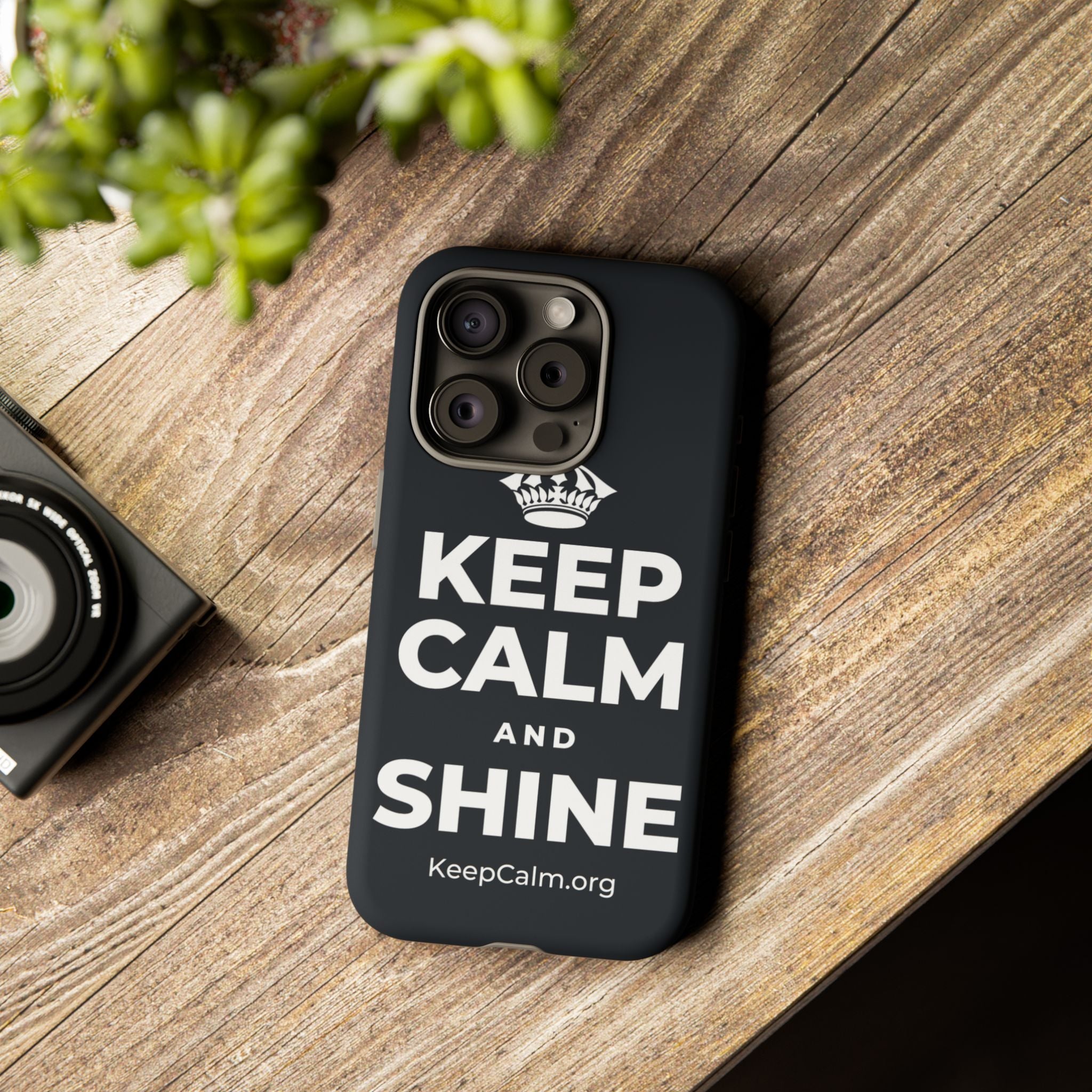 KEEP CALM AND SHINE Phone Case (Dark)