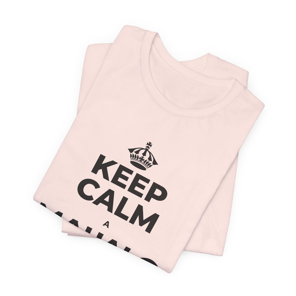 KEEP CALM A MAHALO NO KĒIA WĀ T-Shirt (Soft Cream–Heather Mauve)