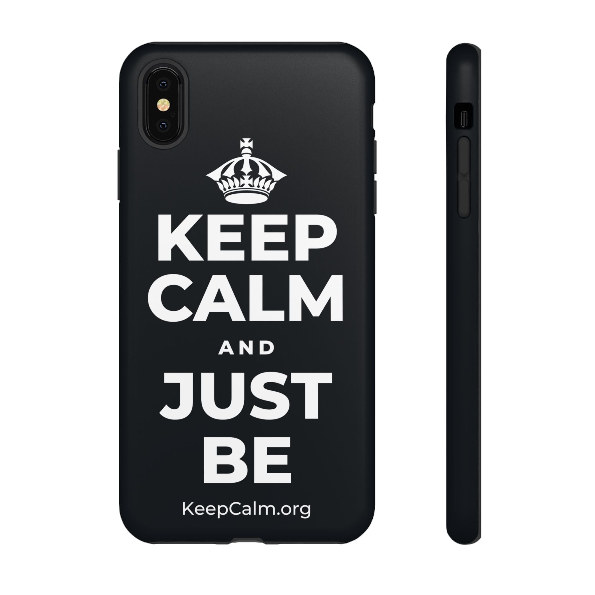 KEEP CALM AND JUST BE Phone Case (Dark)