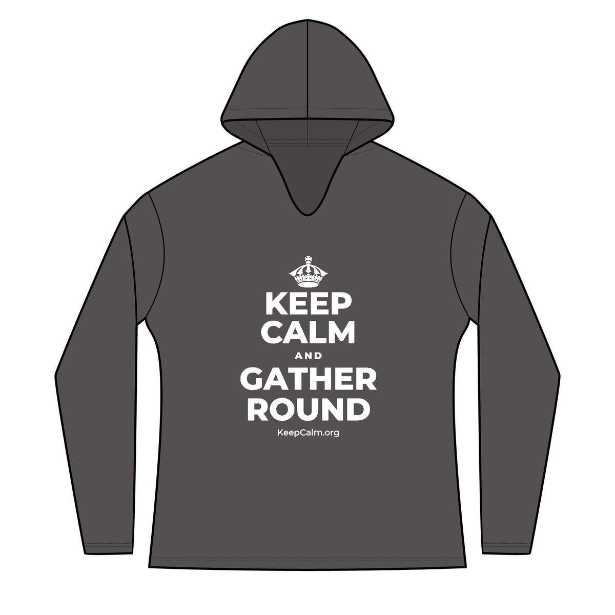 KEEP CALM AND GATHER ROUND Women's Long Sleeve Hoodie