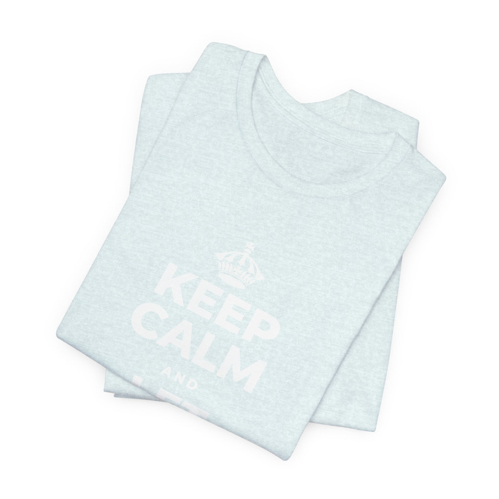 KEEP CALM AND LET YOURSELF ENJOY IT T-Shirt (Soft Cream–Heather Mauve)