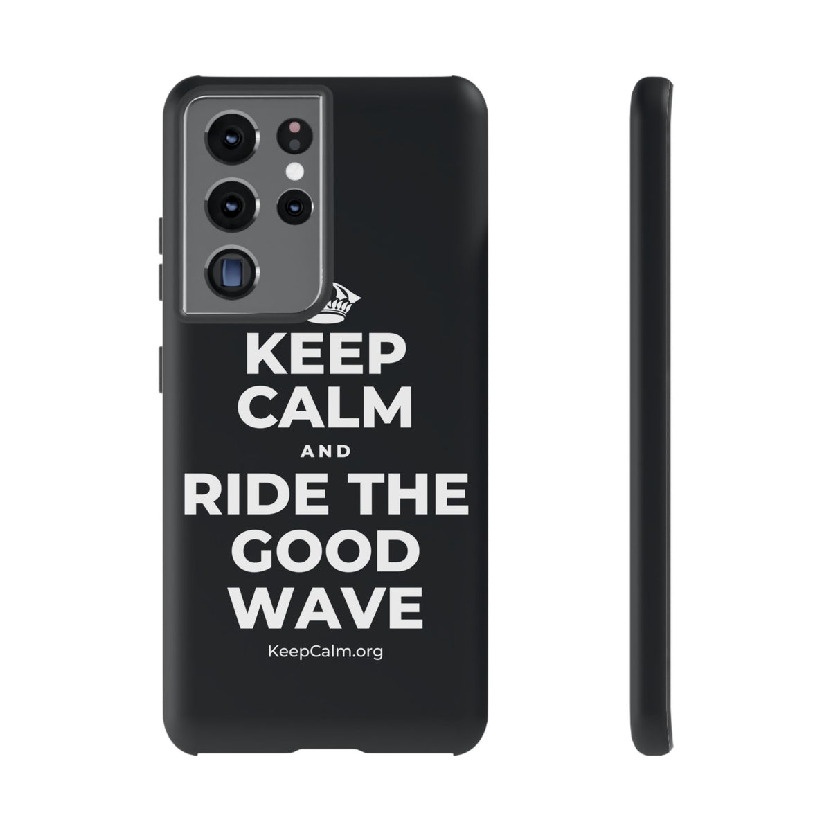 KEEP CALM AND RIDE THE GOOD WAVE Phone Case (Dark)