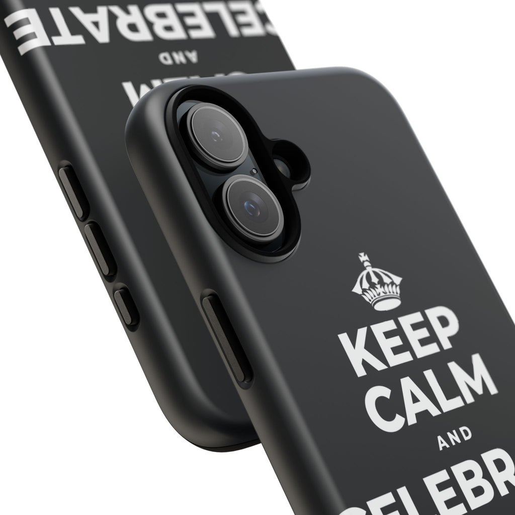 KEEP CALM AND CELEBRATE THE SMALL STUFF Phone Case (Dark)