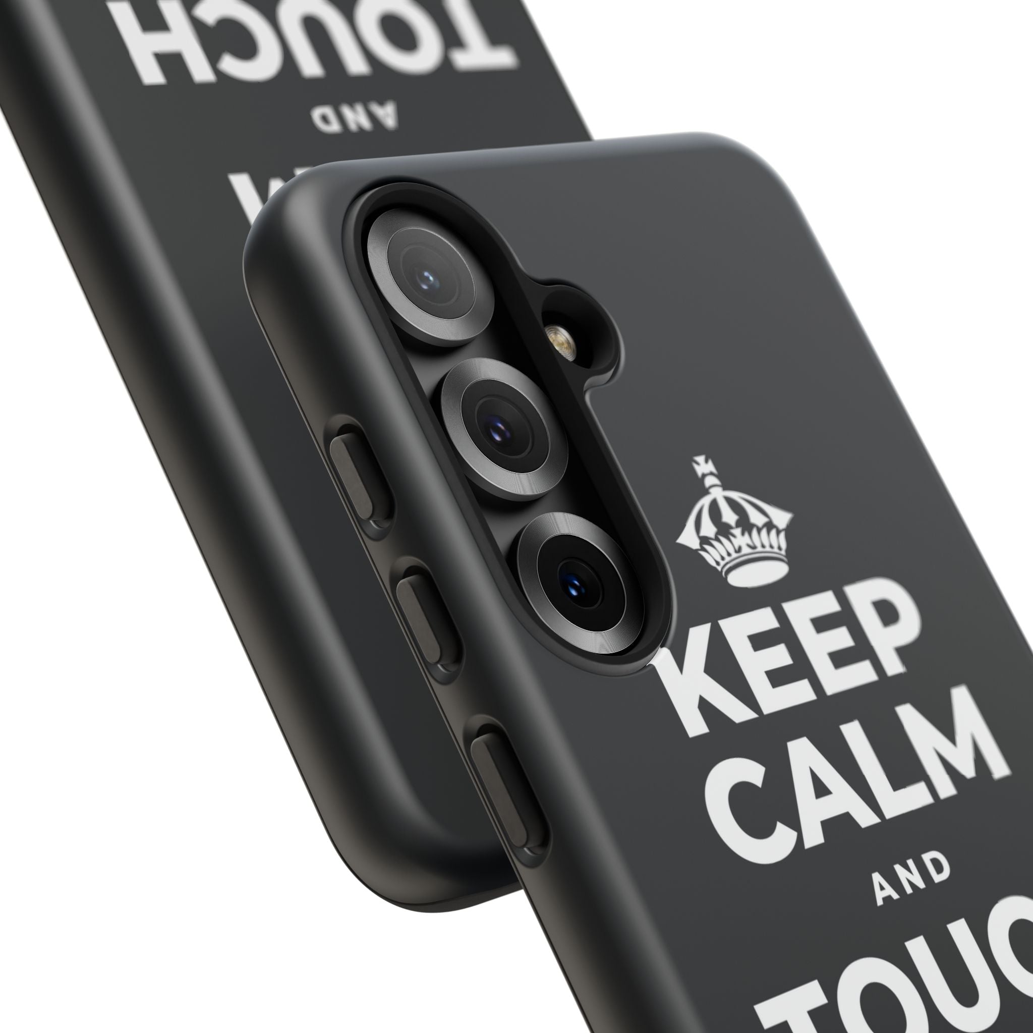 KEEP CALM AND TOUCH SOME GRASS Phone Case (Dark)