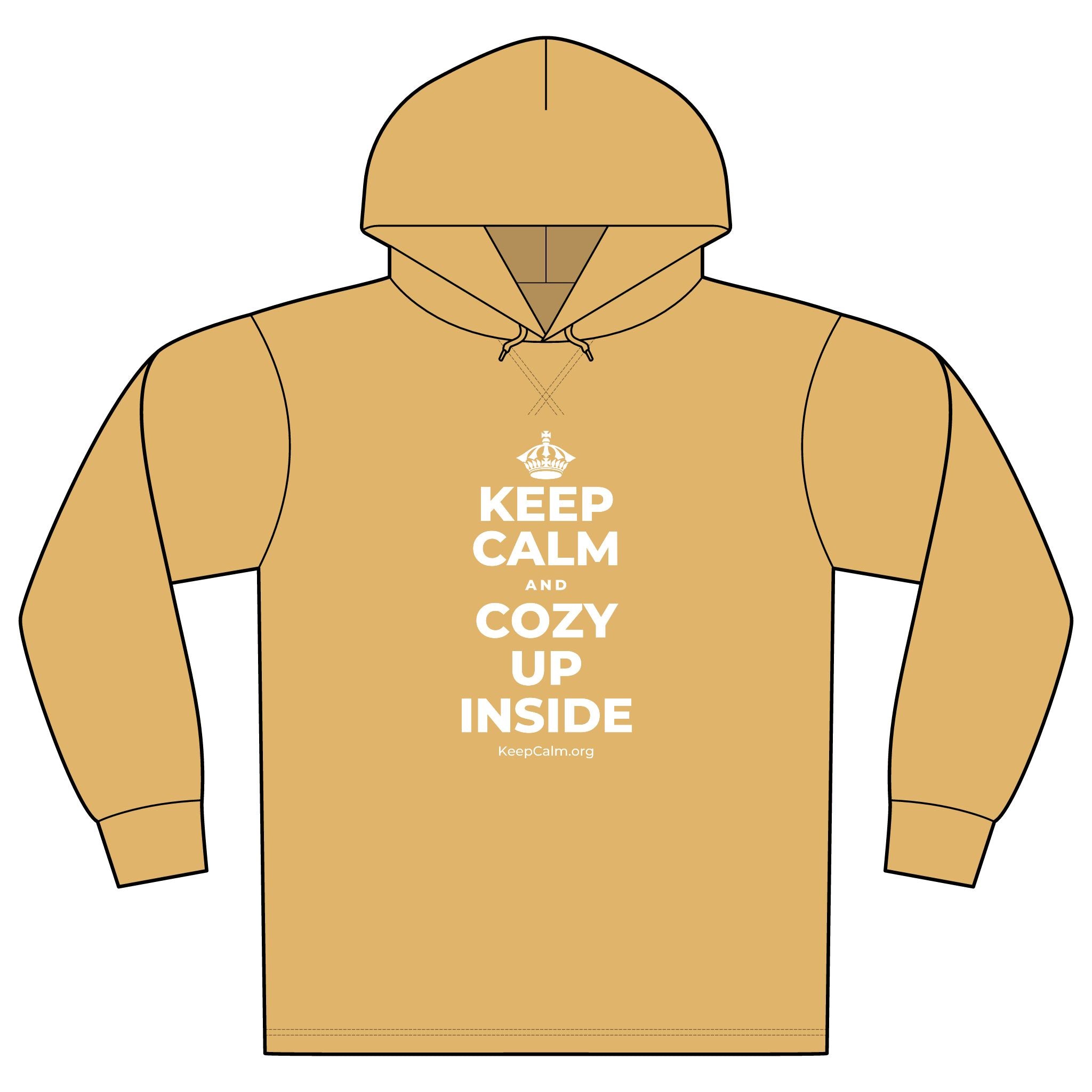 KEEP CALM AND COZY UP INSIDE Organic Hoodie Tee