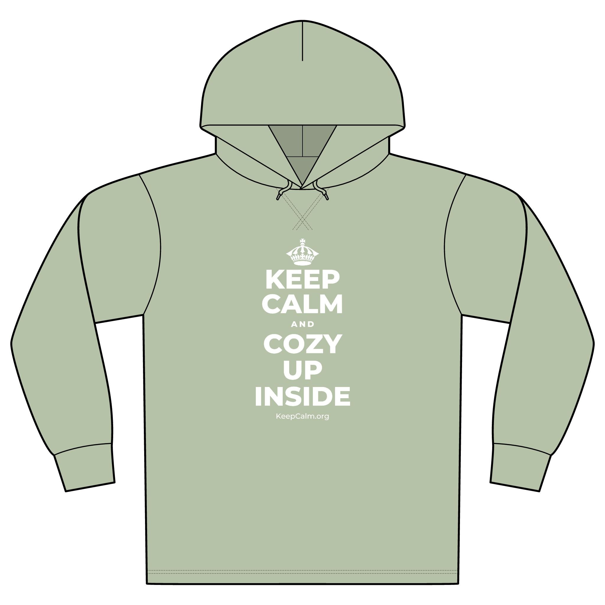 KEEP CALM AND COZY UP INSIDE Organic Hoodie Tee