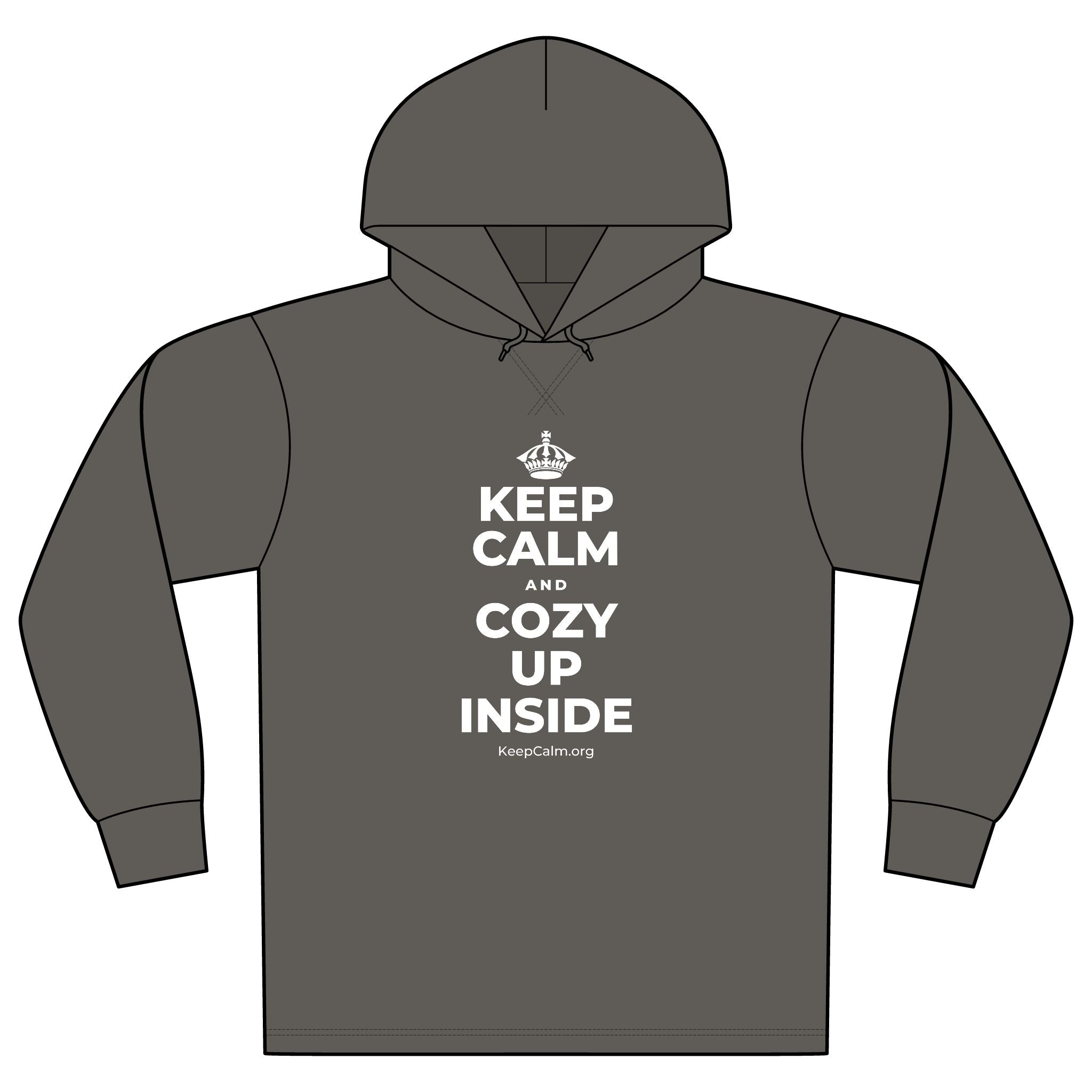 KEEP CALM AND COZY UP INSIDE Organic Hoodie Tee