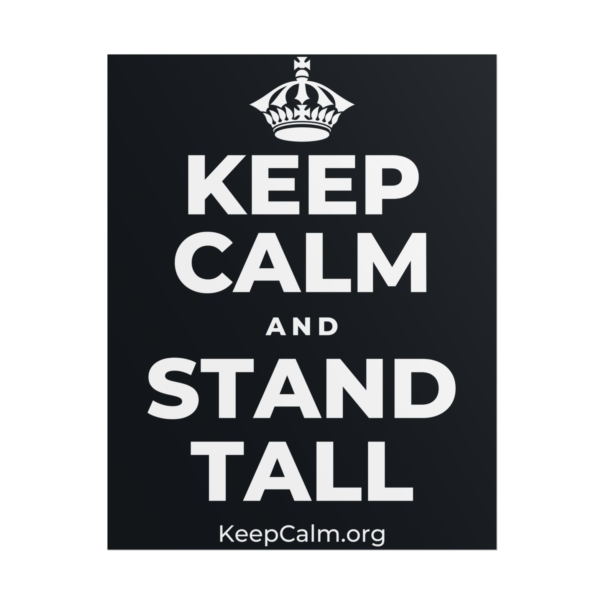 KEEP CALM AND STAND TALL Poster (Dark)