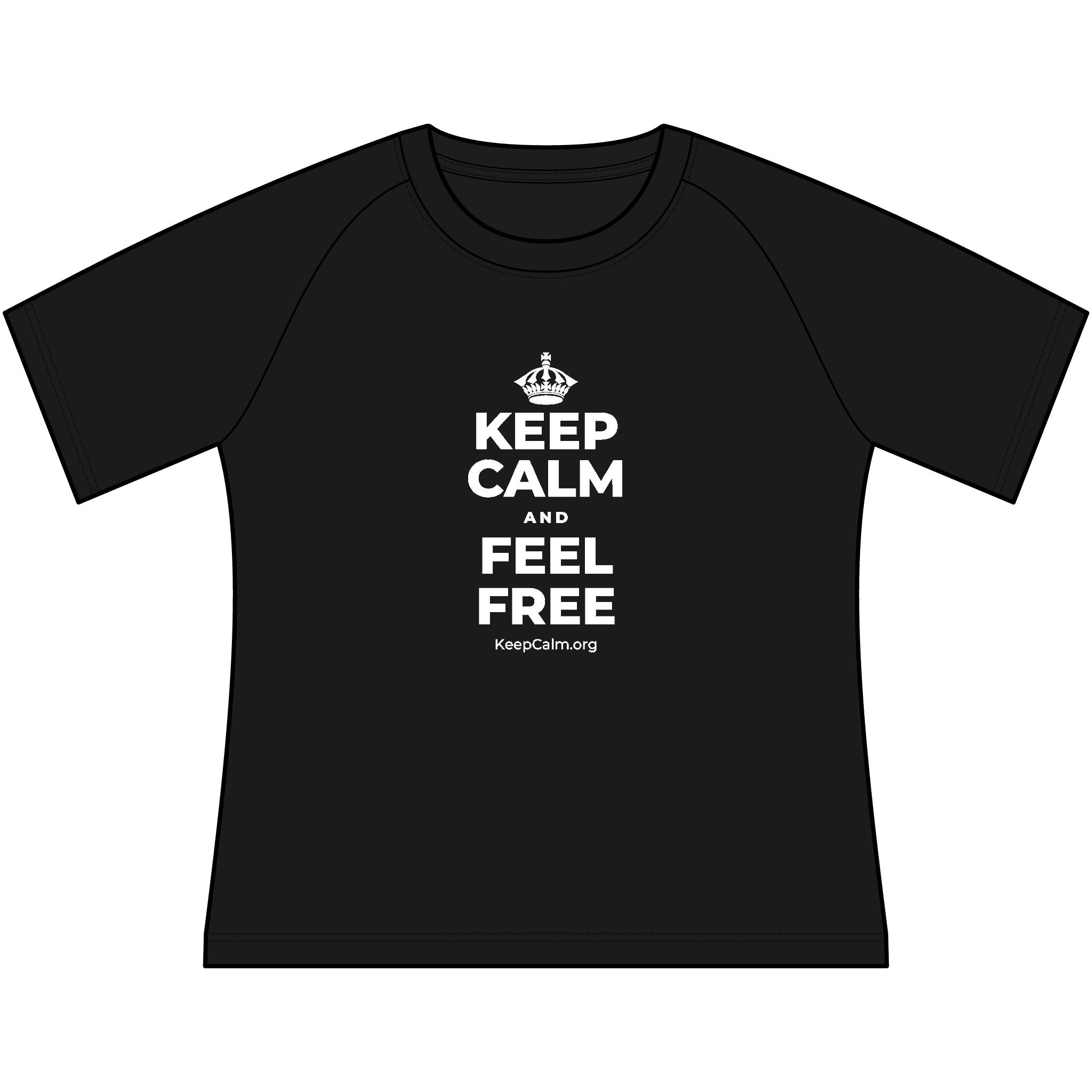 KEEP CALM AND FEEL FREE Women's Raglan Tee
