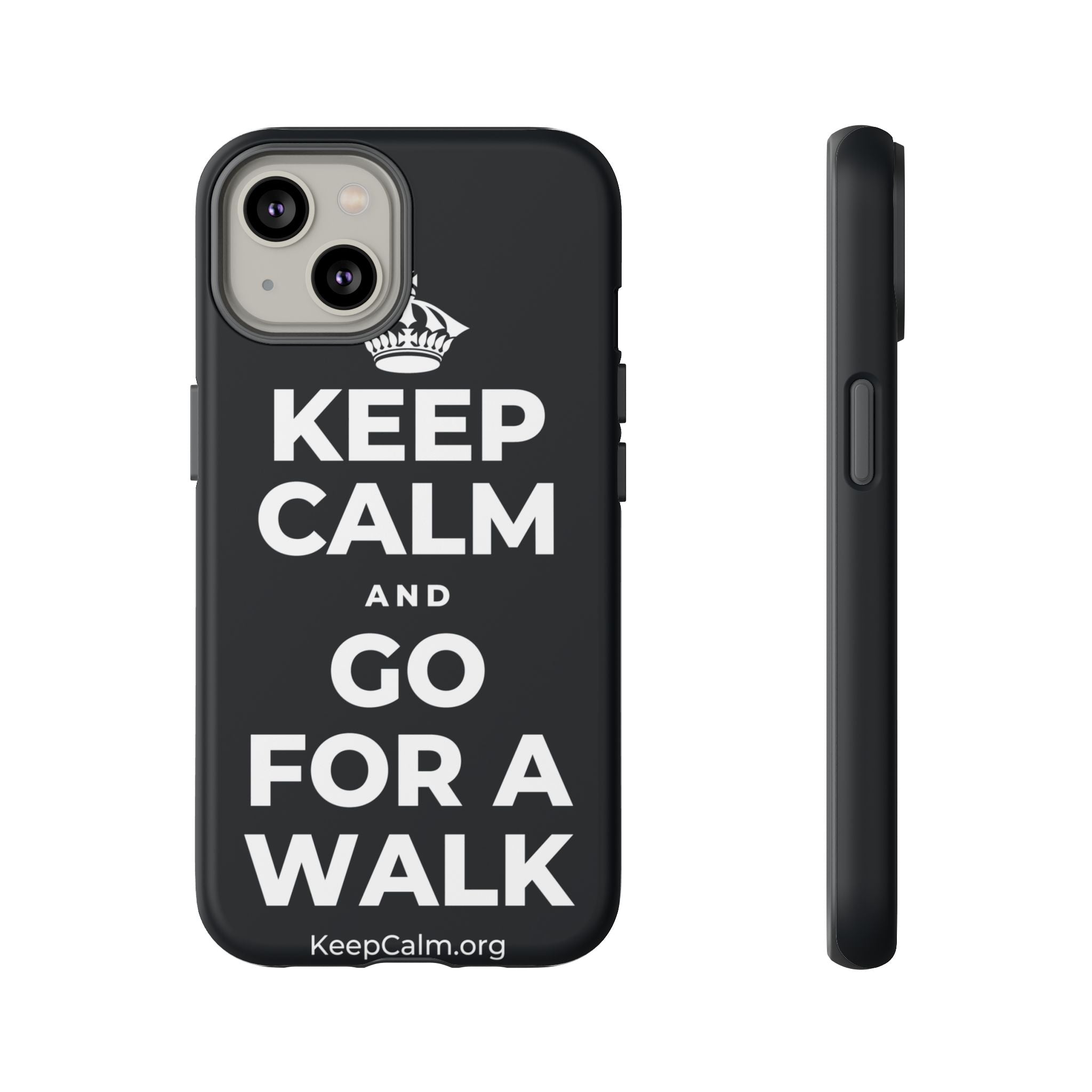 KEEP CALM AND GO FOR A WALK Phone Case (Dark)