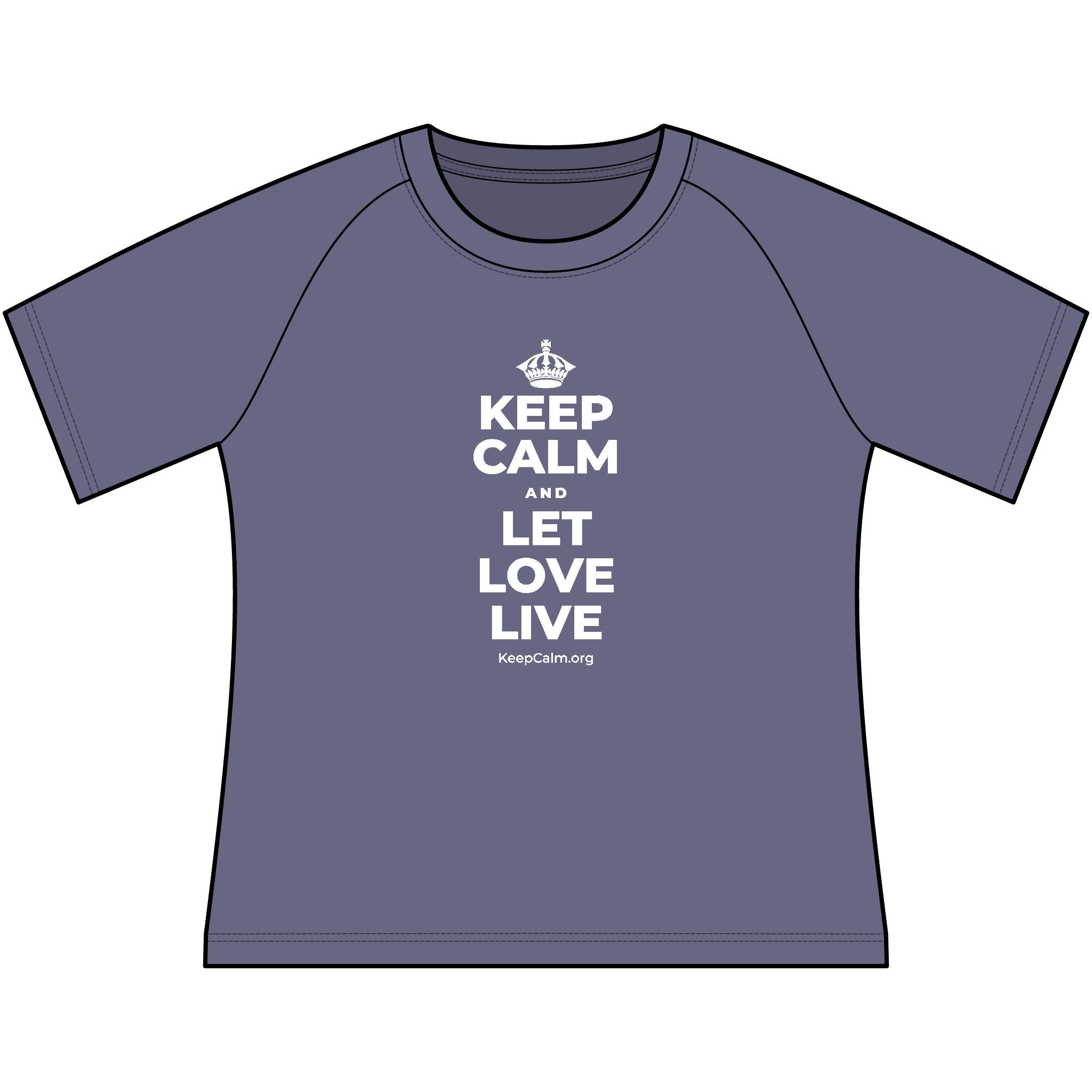 KEEP CALM AND LET LOVE LIVE Women's Raglan Tee