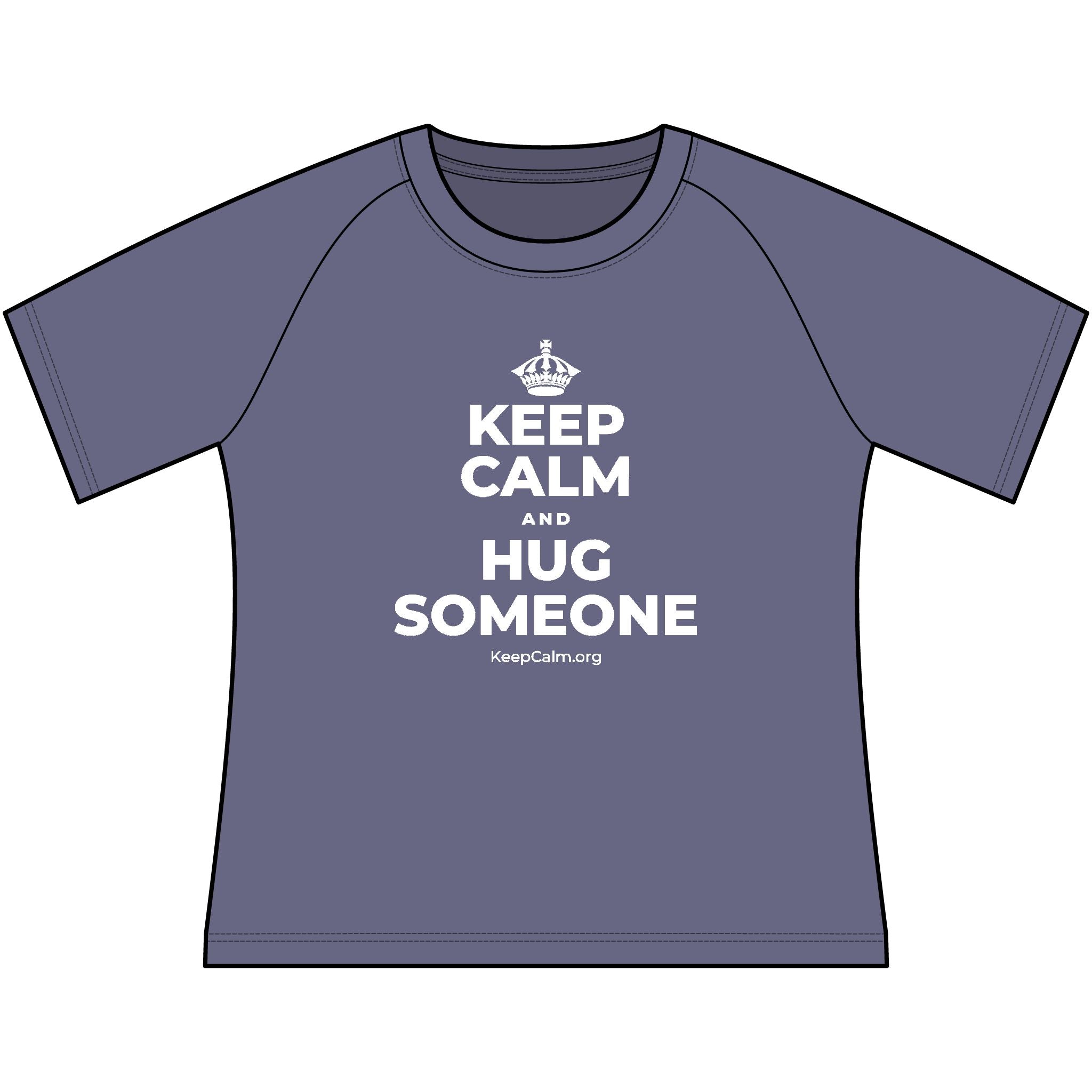 KEEP CALM AND HUG SOMEONE Women's Raglan Tee