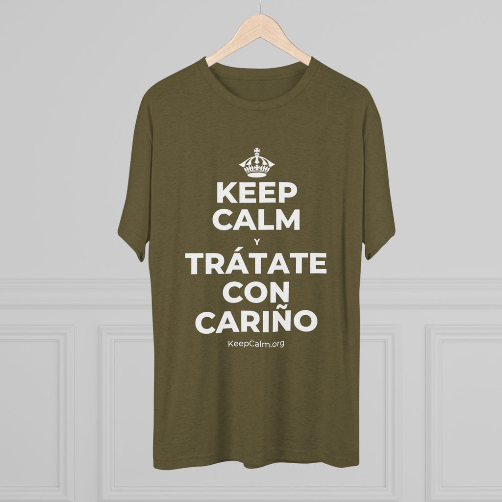 KEEP CALM Y TRÁTATE CON CARIÑO Tri-Blend Tee