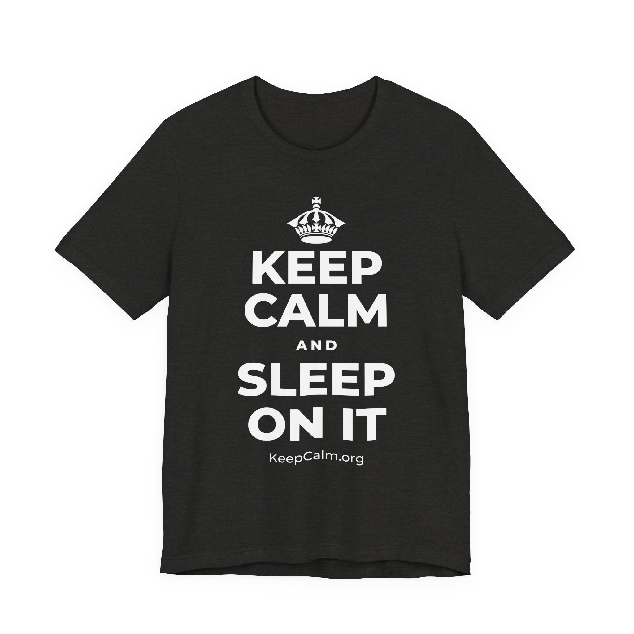 KEEP CALM AND SLEEP ON IT T-Shirt (Soft Cream–Heather Mauve)