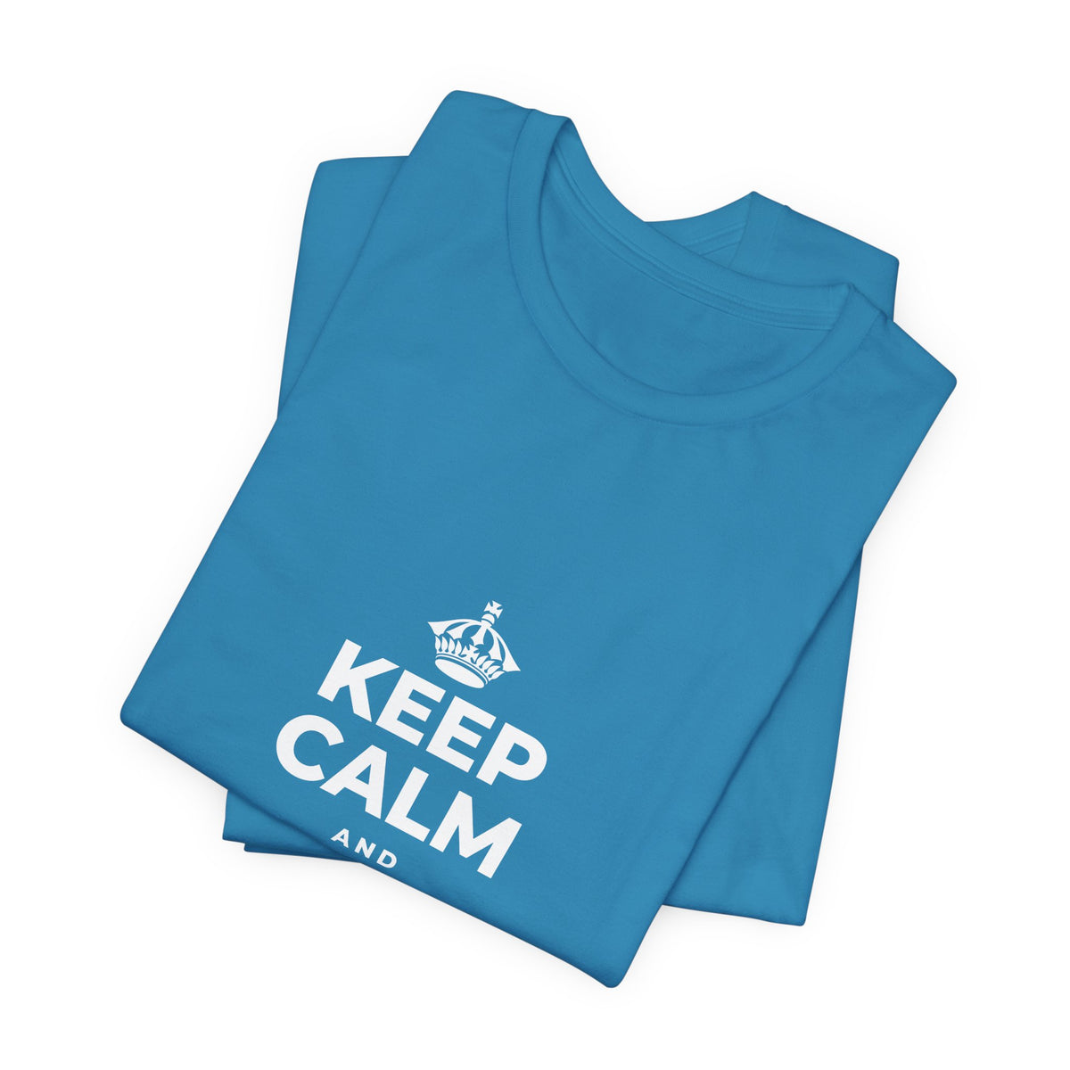 KEEP CALM AND CHASE THE MOONLIGHT T-Shirt (White–Asphalt)