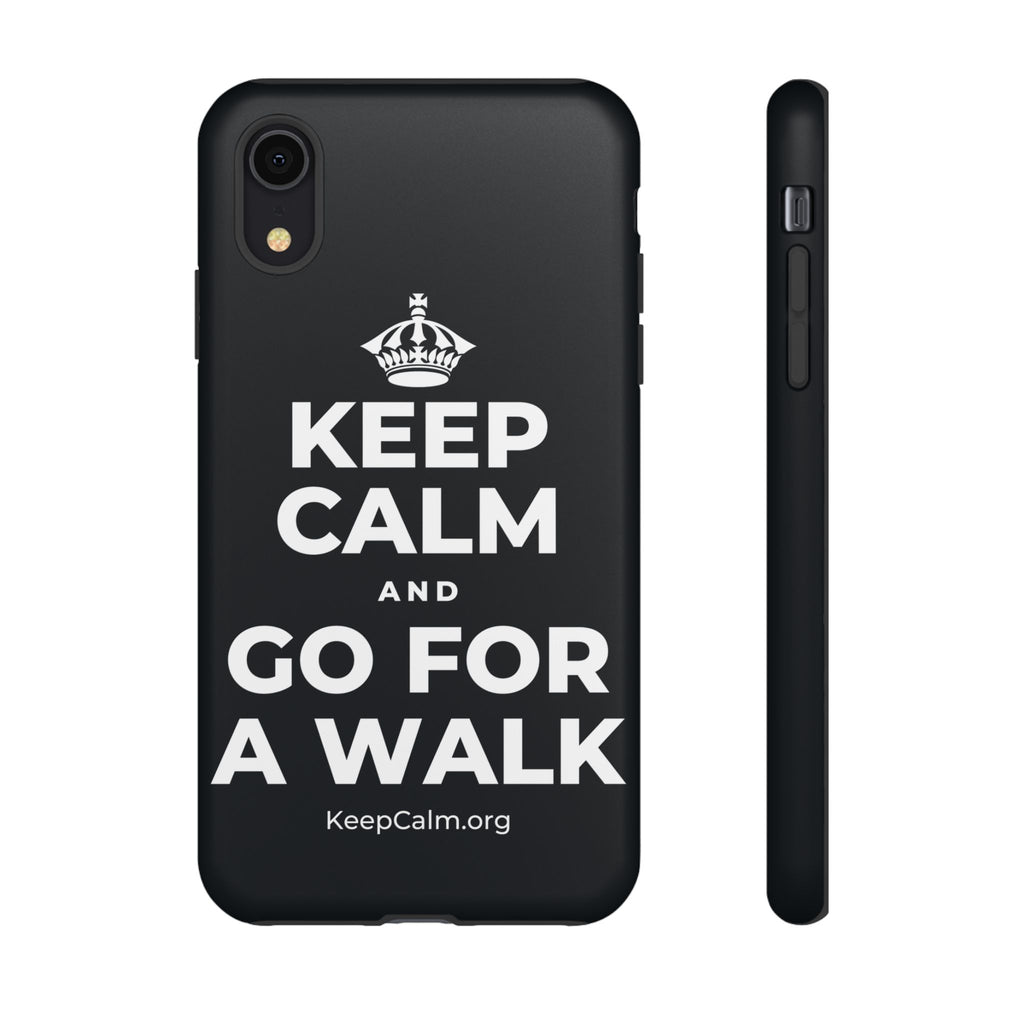 KEEP CALM AND GO FOR A WALK Phone Case (Dark)