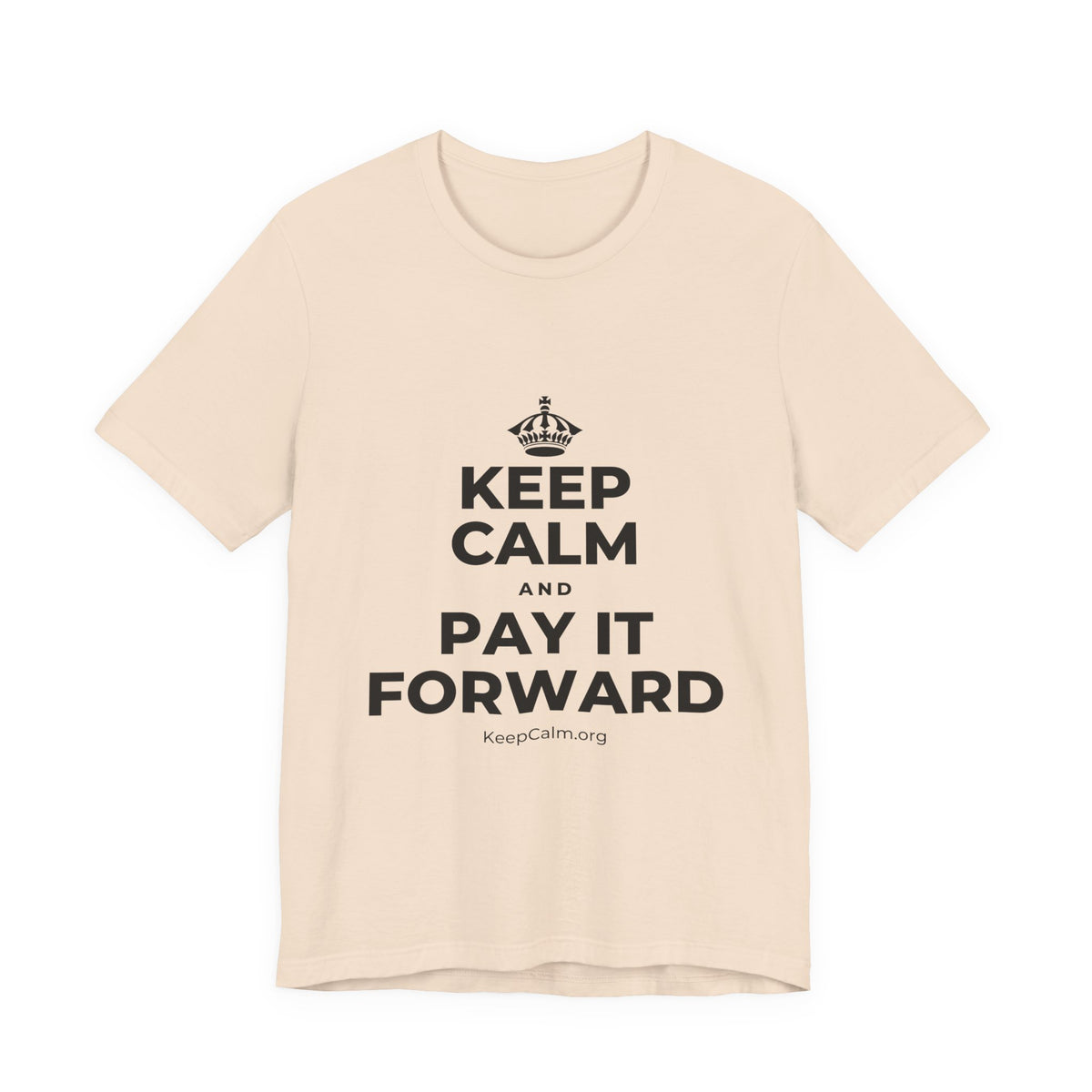 KEEP CALM AND PAY IT FORWARD T-Shirt (Soft Cream–Heather Mauve)